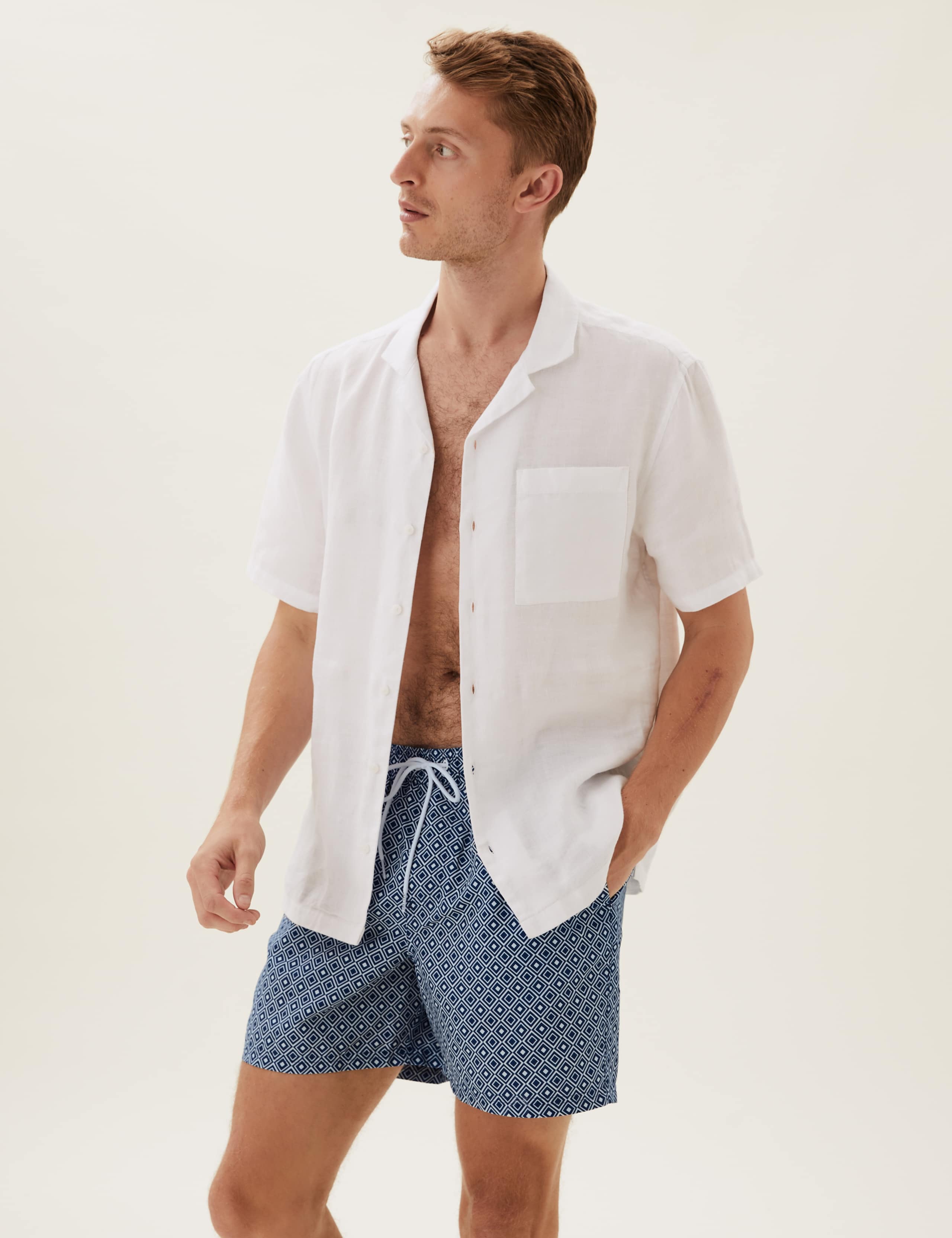 Quick Dry Geometric Swim Shorts 1 of 5