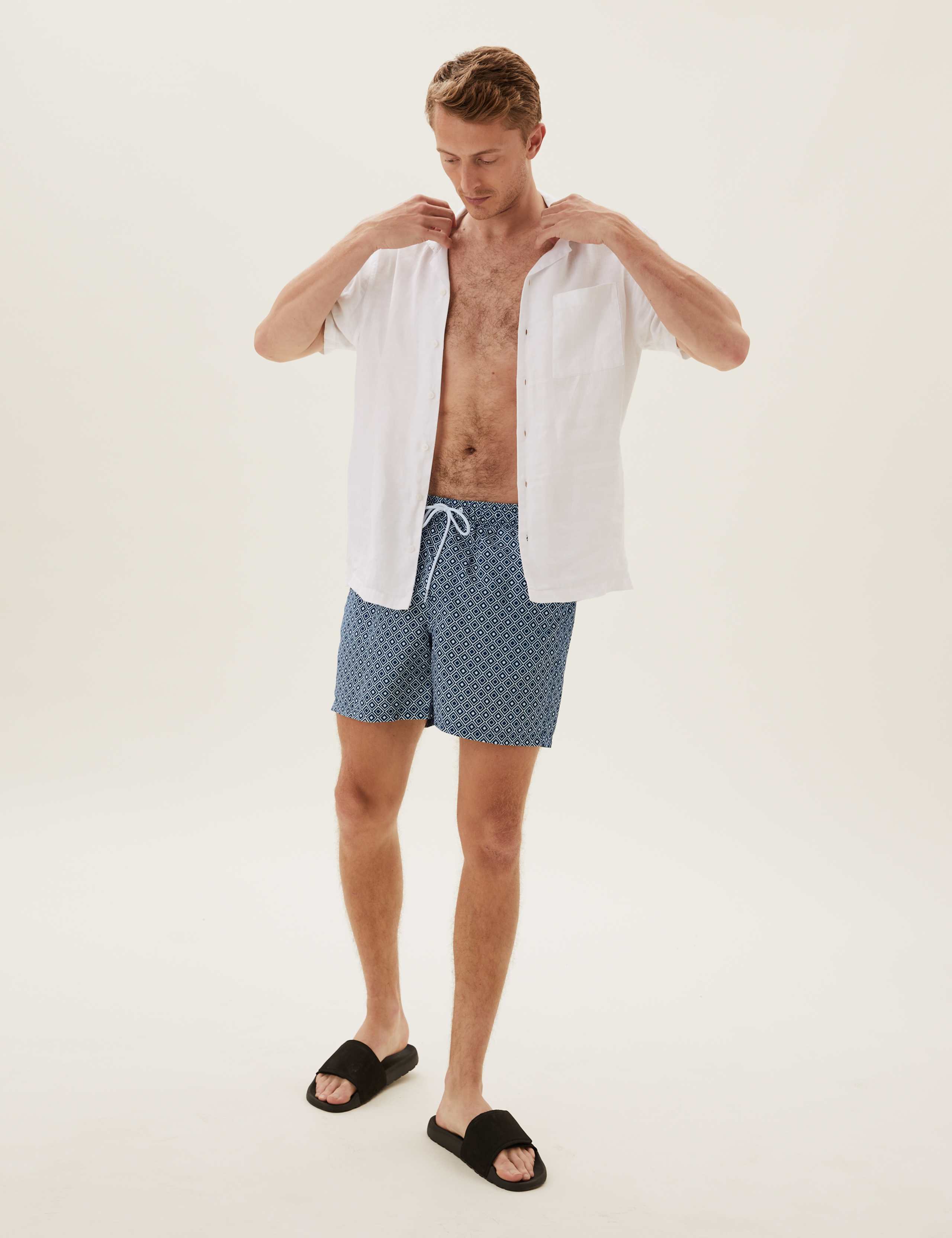 Quick Dry Geometric Swim Shorts 3 of 5
