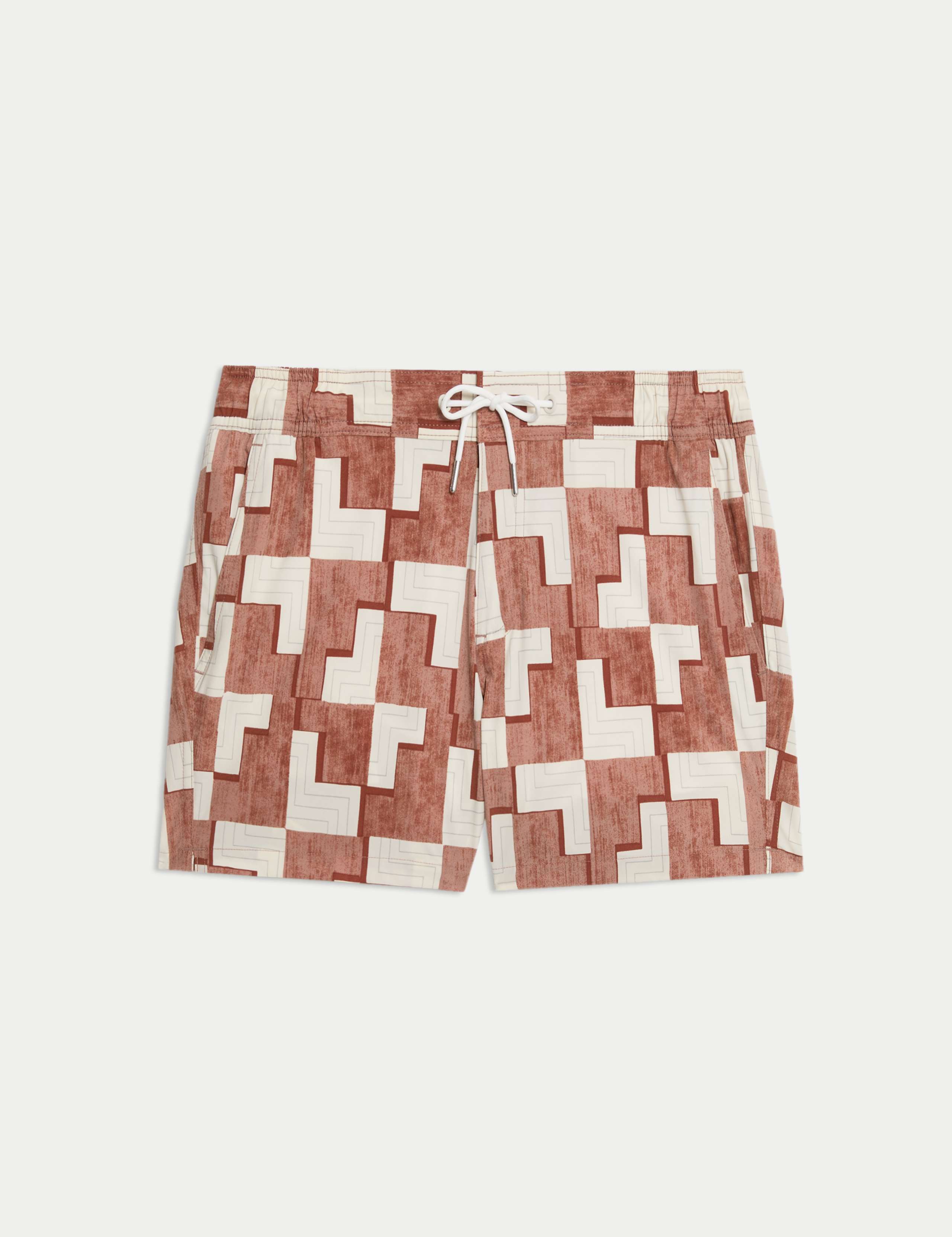 Quick Dry Stretch Geometric Print Swim Shorts 2 of 5