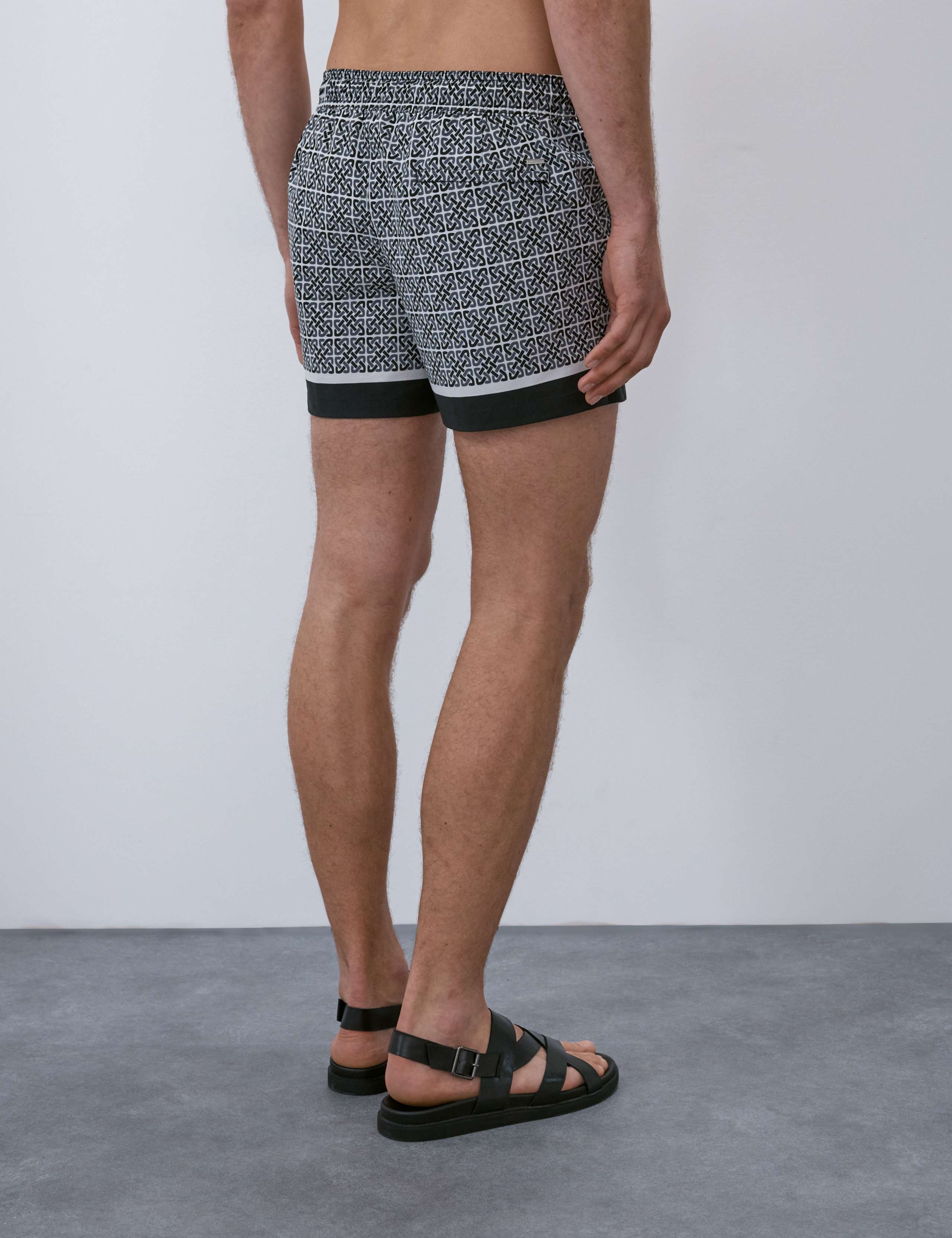 Quick Dry Stretch Geometric Print Swim Shorts 5 of 6