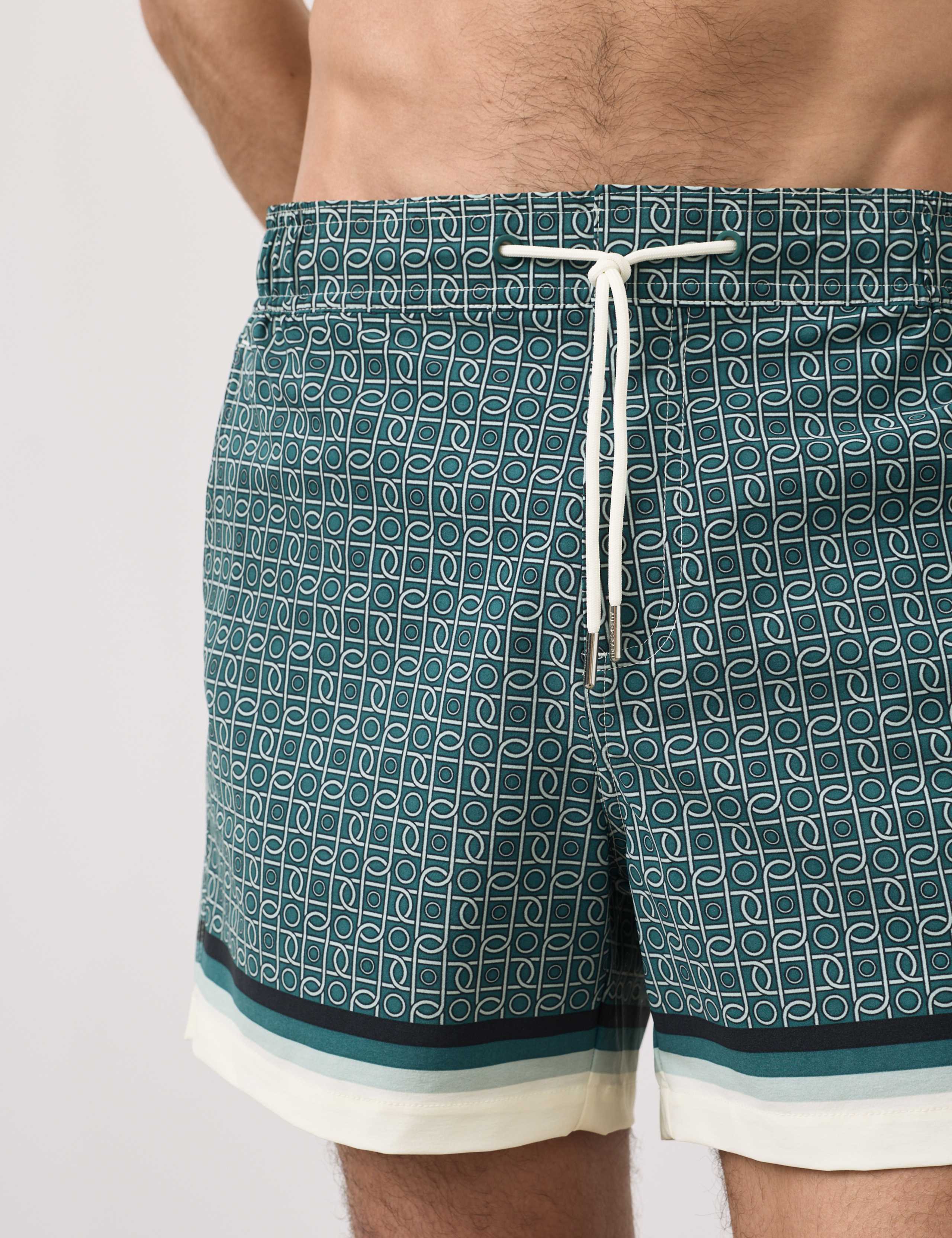 Quick Dry Geometric Print Swim Shorts 3 of 6
