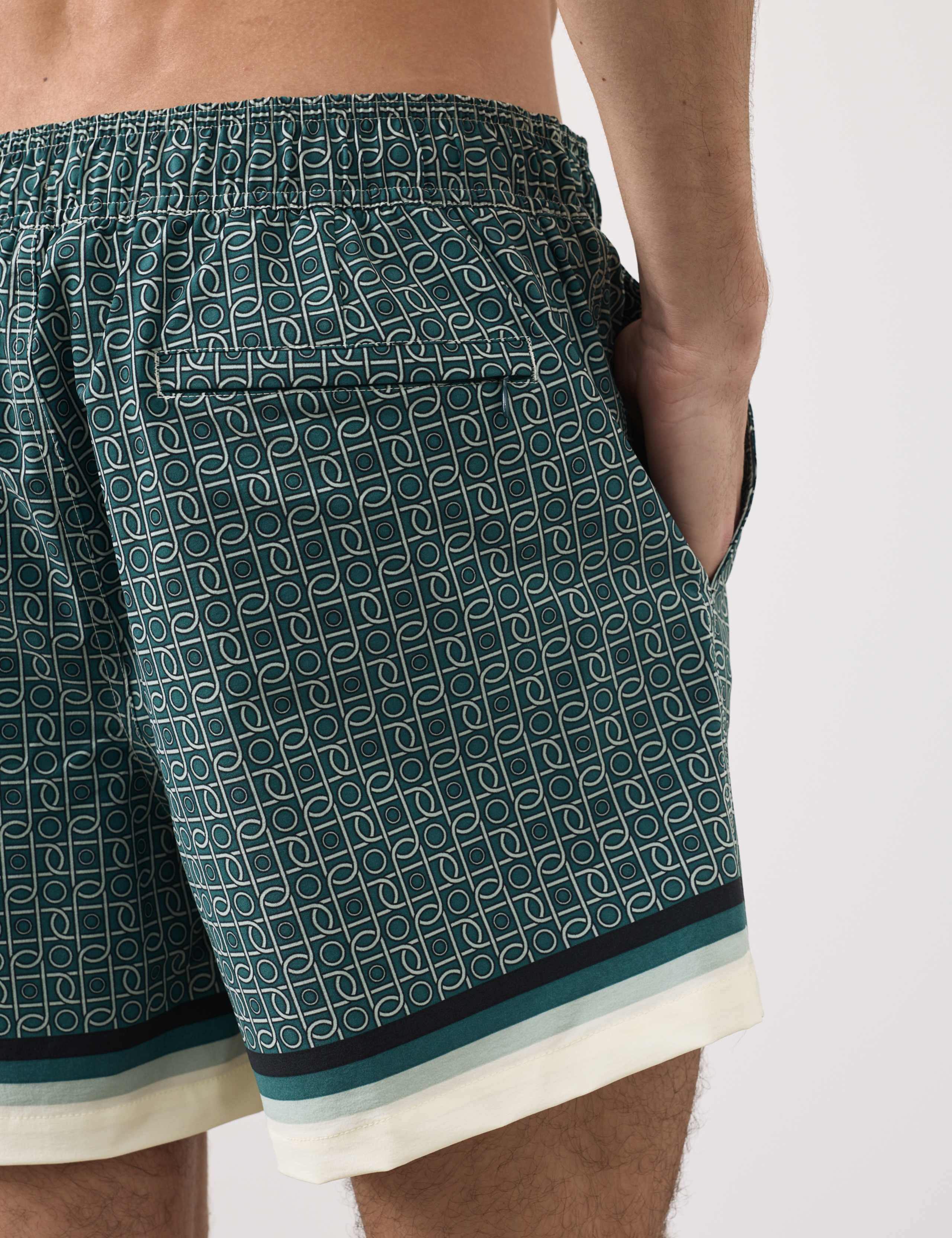 Quick Dry Geometric Print Swim Shorts 5 of 6