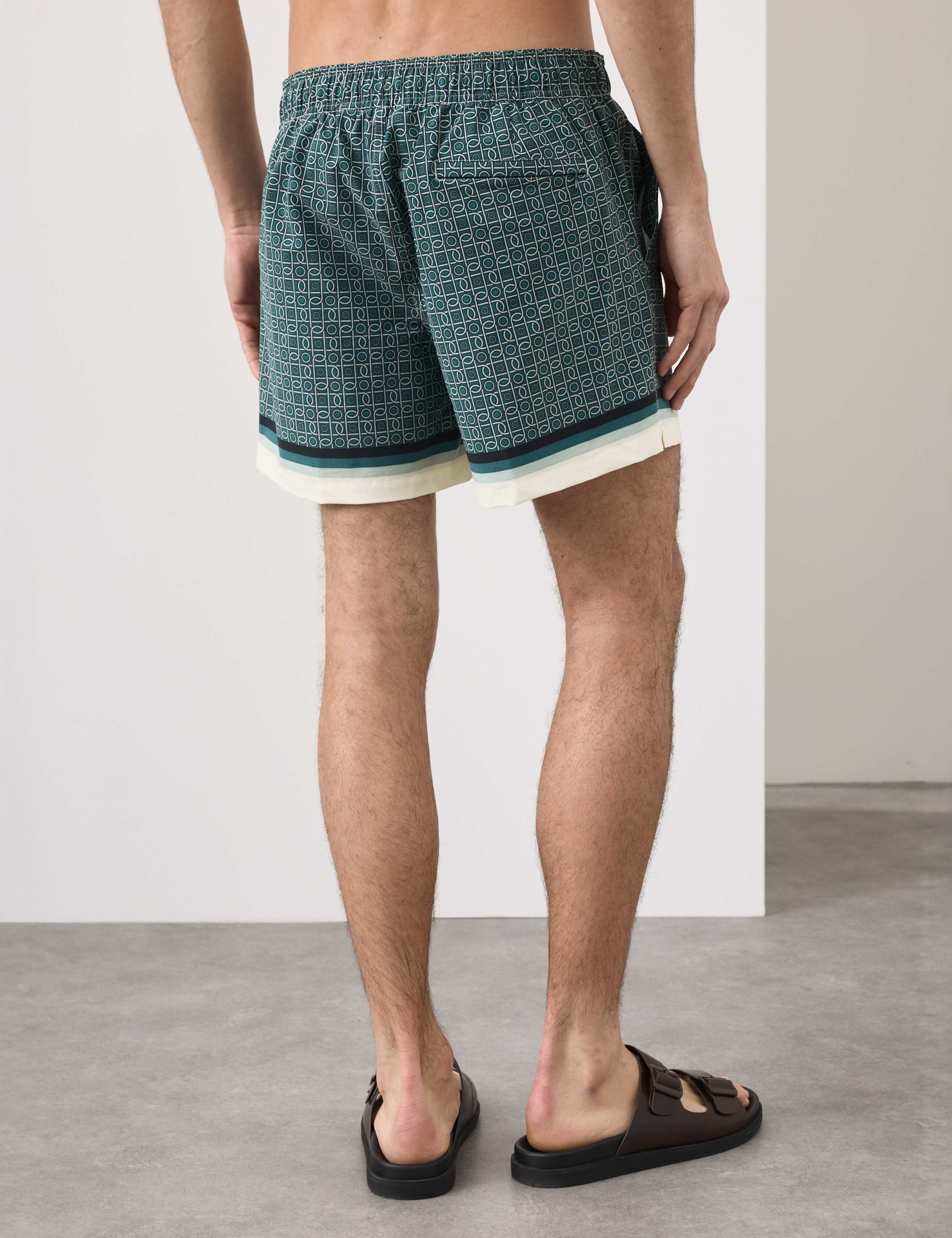 Quick Dry Geometric Print Swim Shorts 6 of 6
