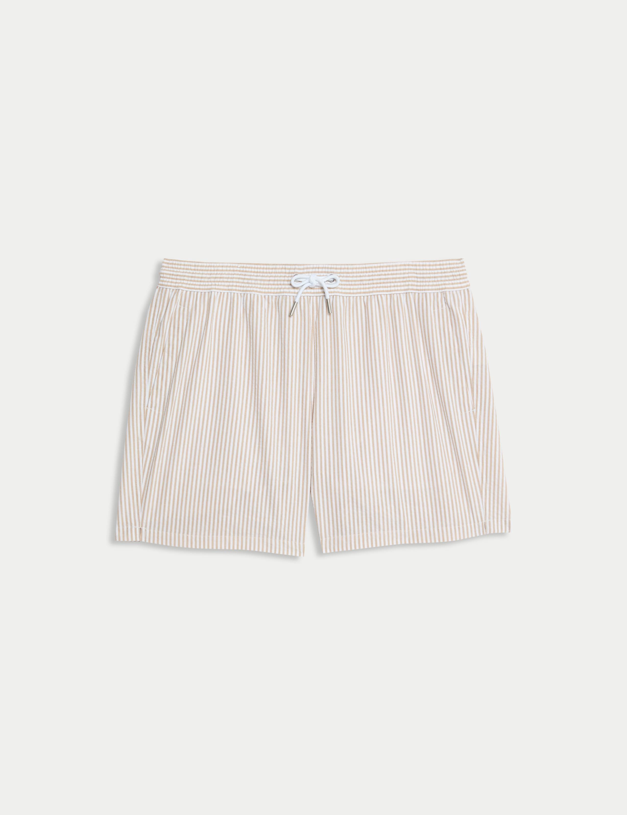 Cotton Rich Seersucker Striped Swim Shorts 2 of 7