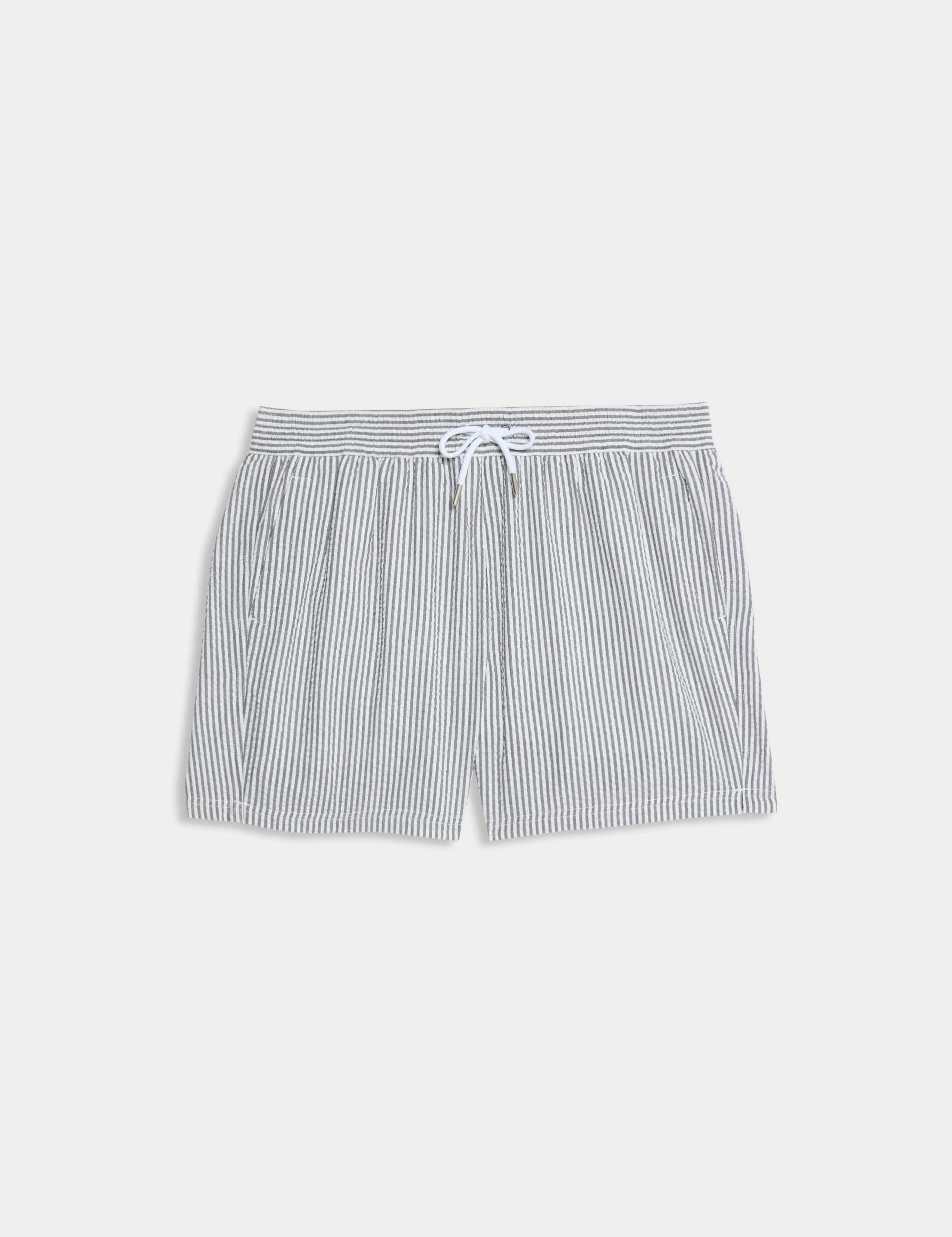 Cotton Rich Seersucker Striped Swim Shorts 2 of 7