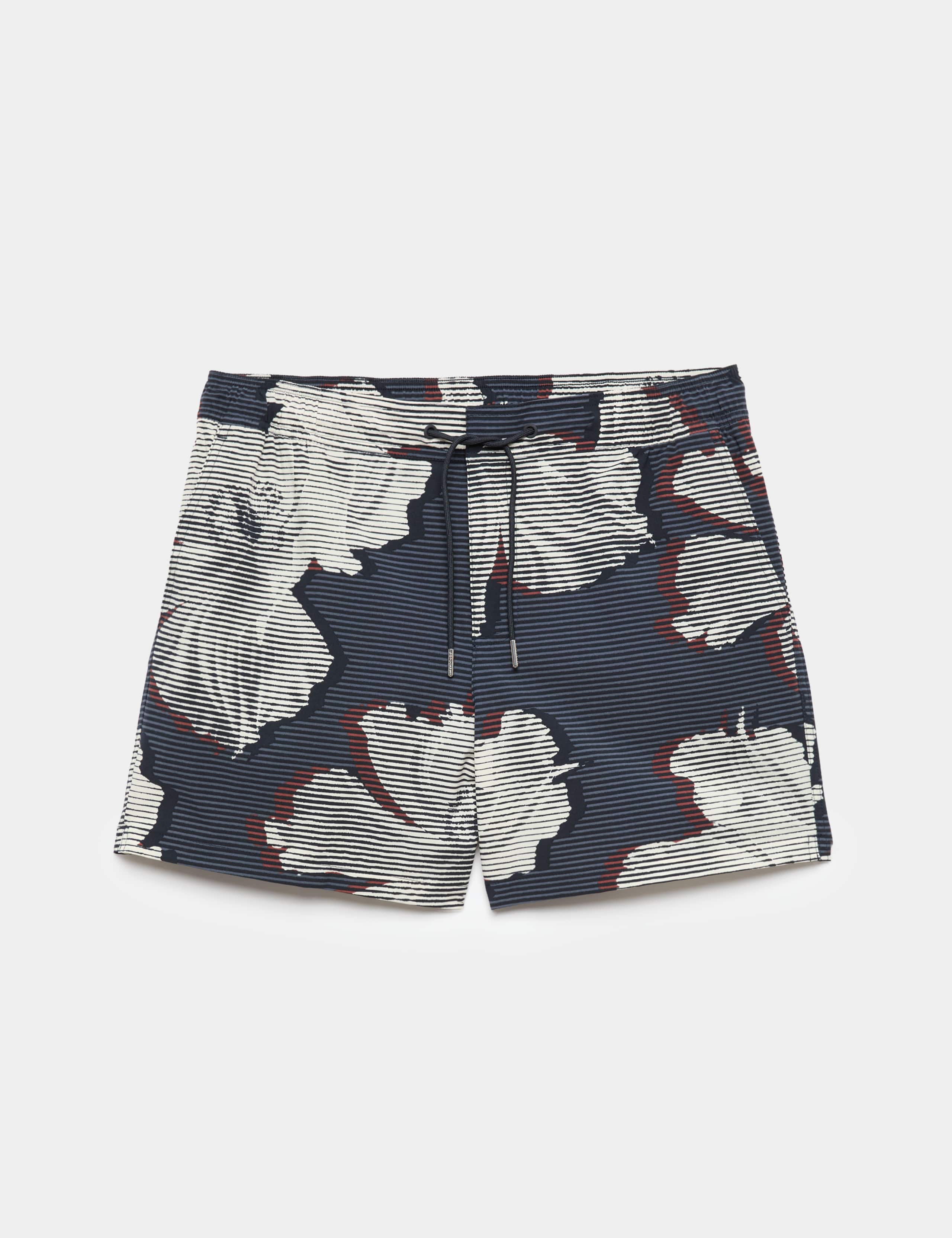 Pocketed Linear Floral Print Swim Shorts 2 of 6