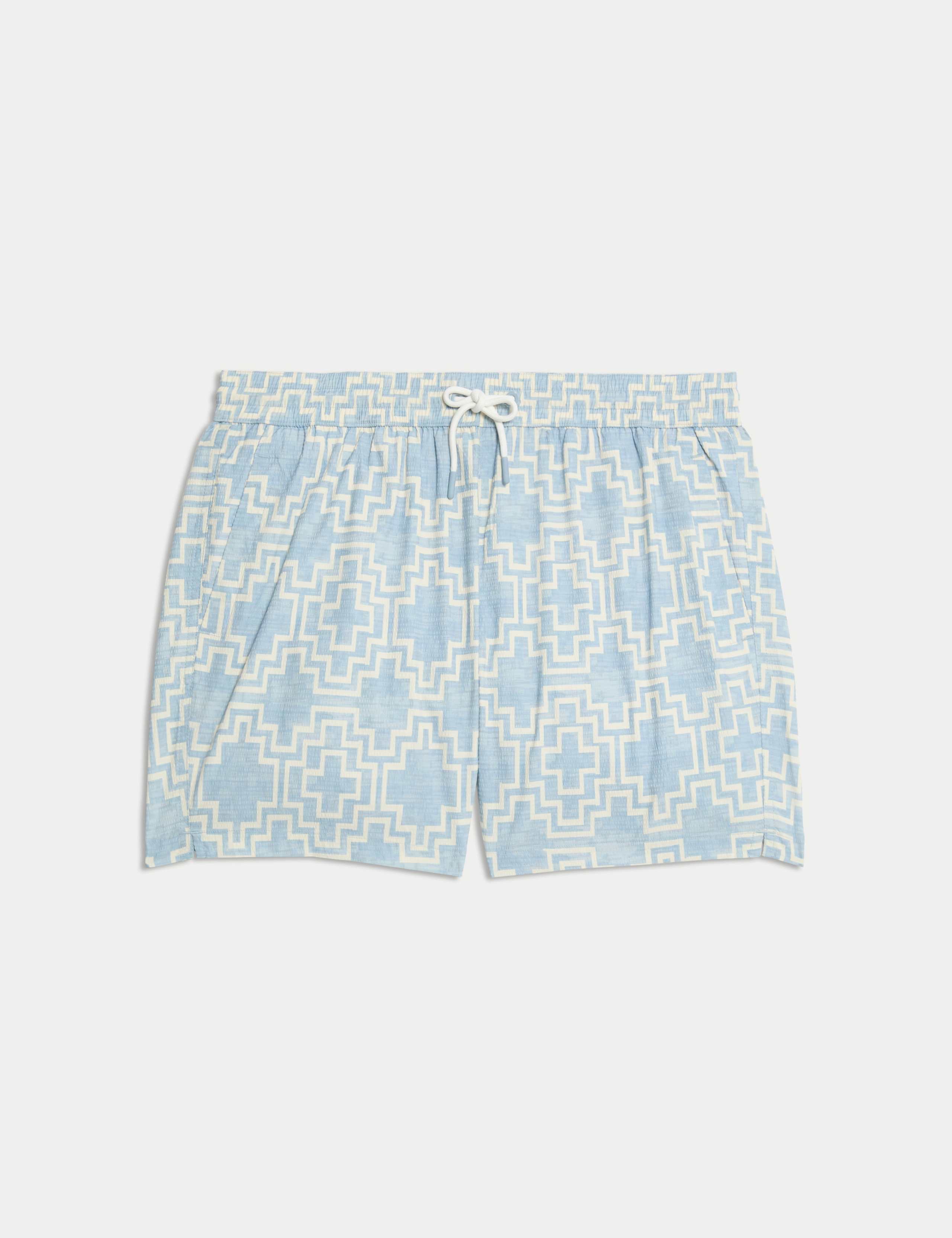 Quick Dry Geo Textured Swim Shorts 2 of 6