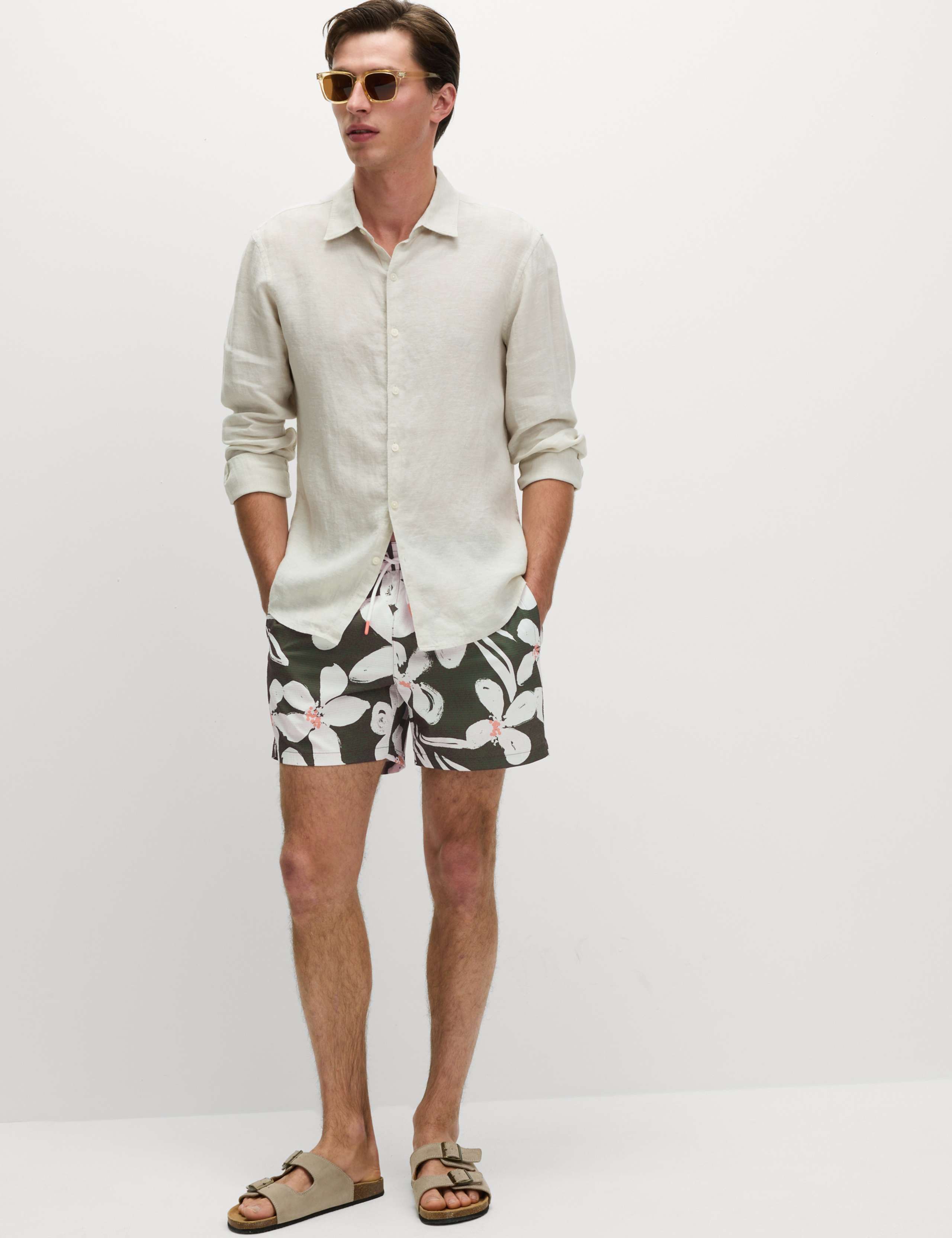Quick Dry Floral Print Swim Shorts 4 of 6