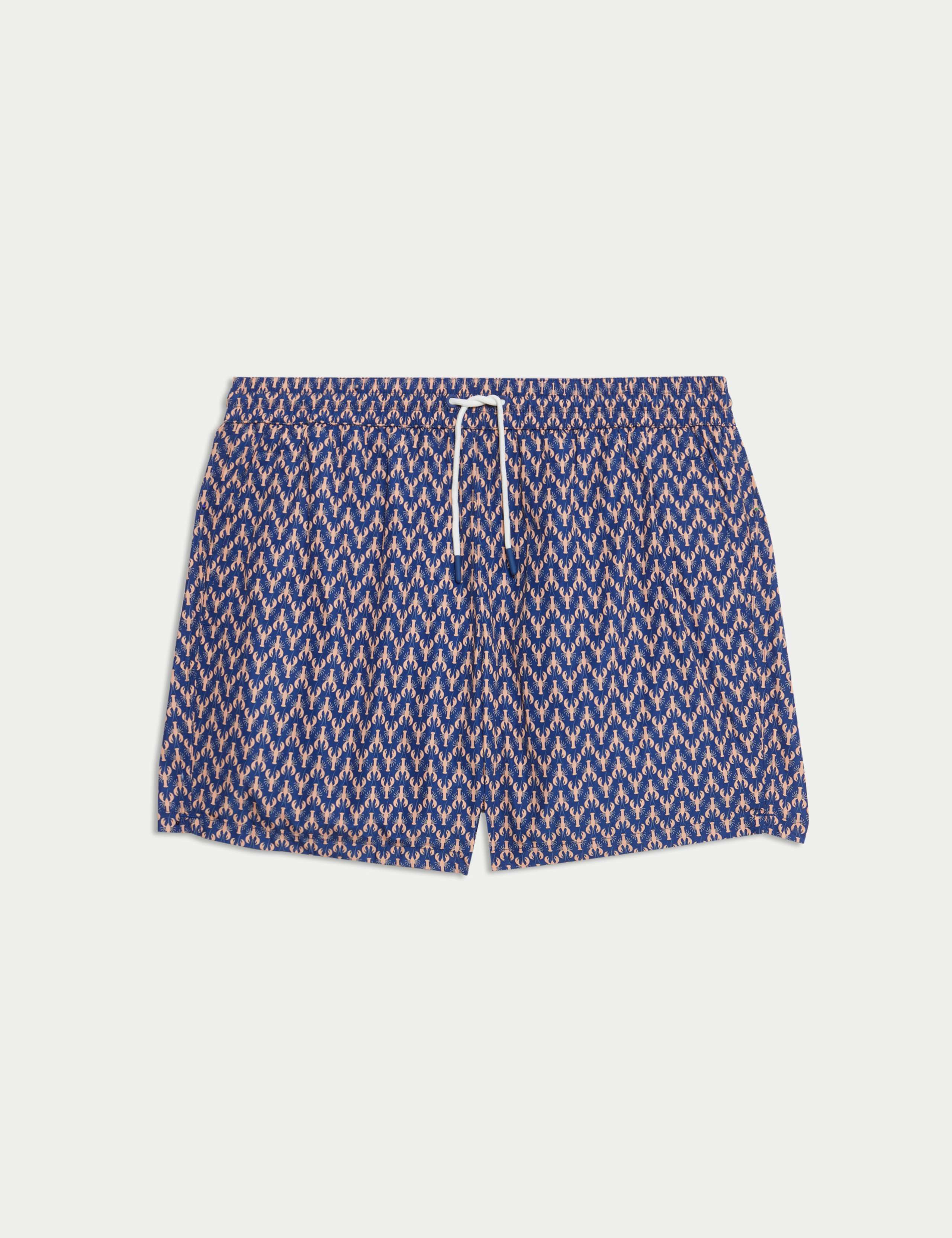 Quick Dry Lobster Print Swim Shorts 2 of 5