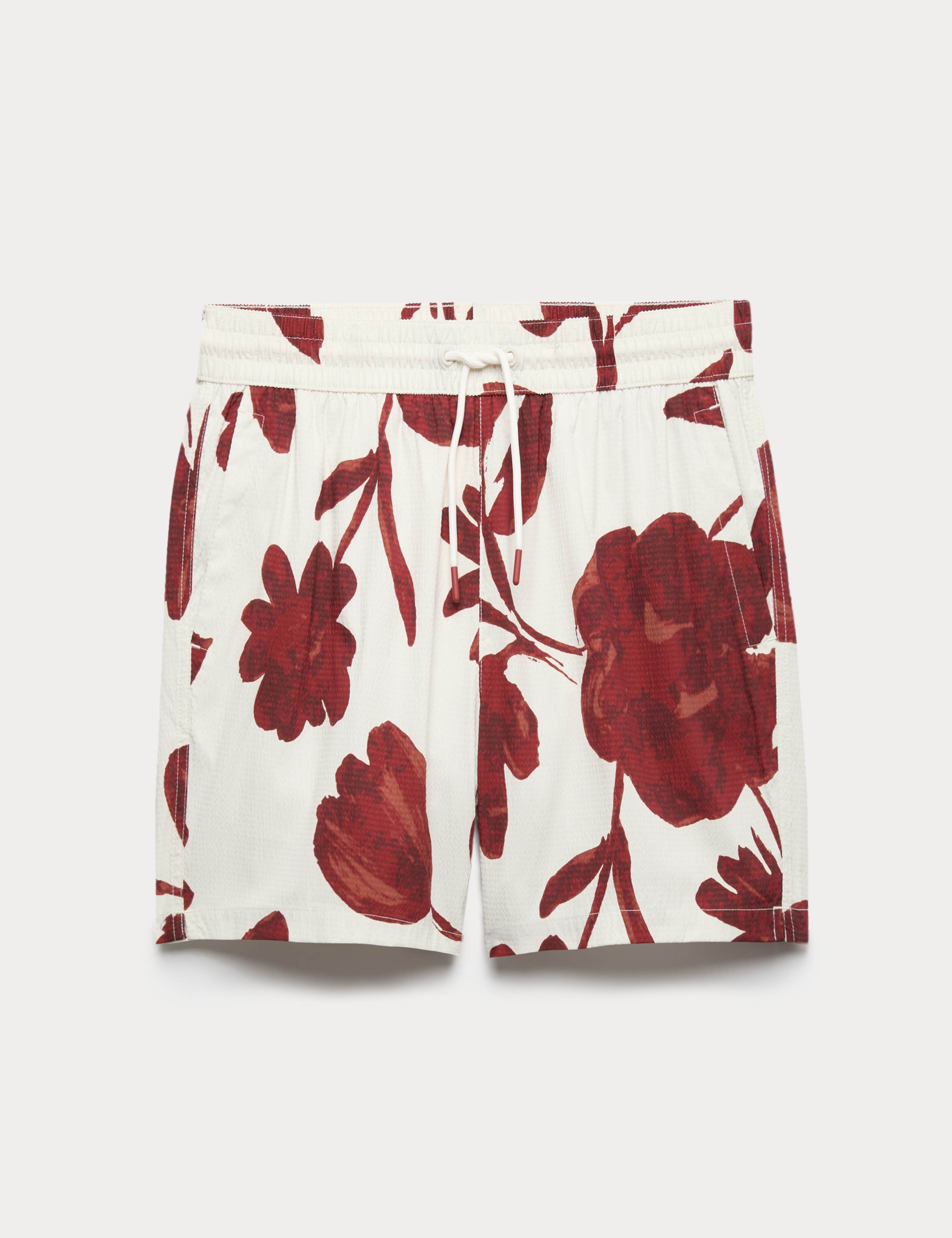 Quick Dry Textured Floral Swim Shorts 1 of 1