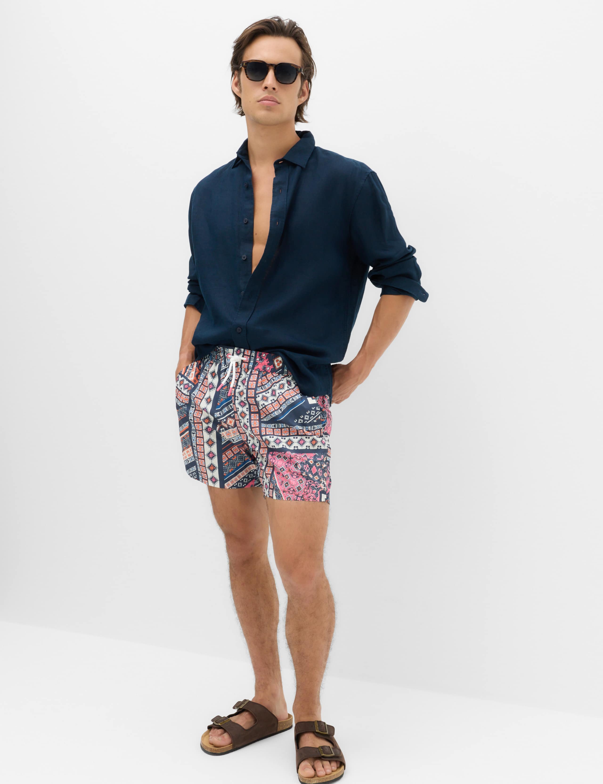 Quick Dry Mid Length Printed Swim Shorts 6 of 7