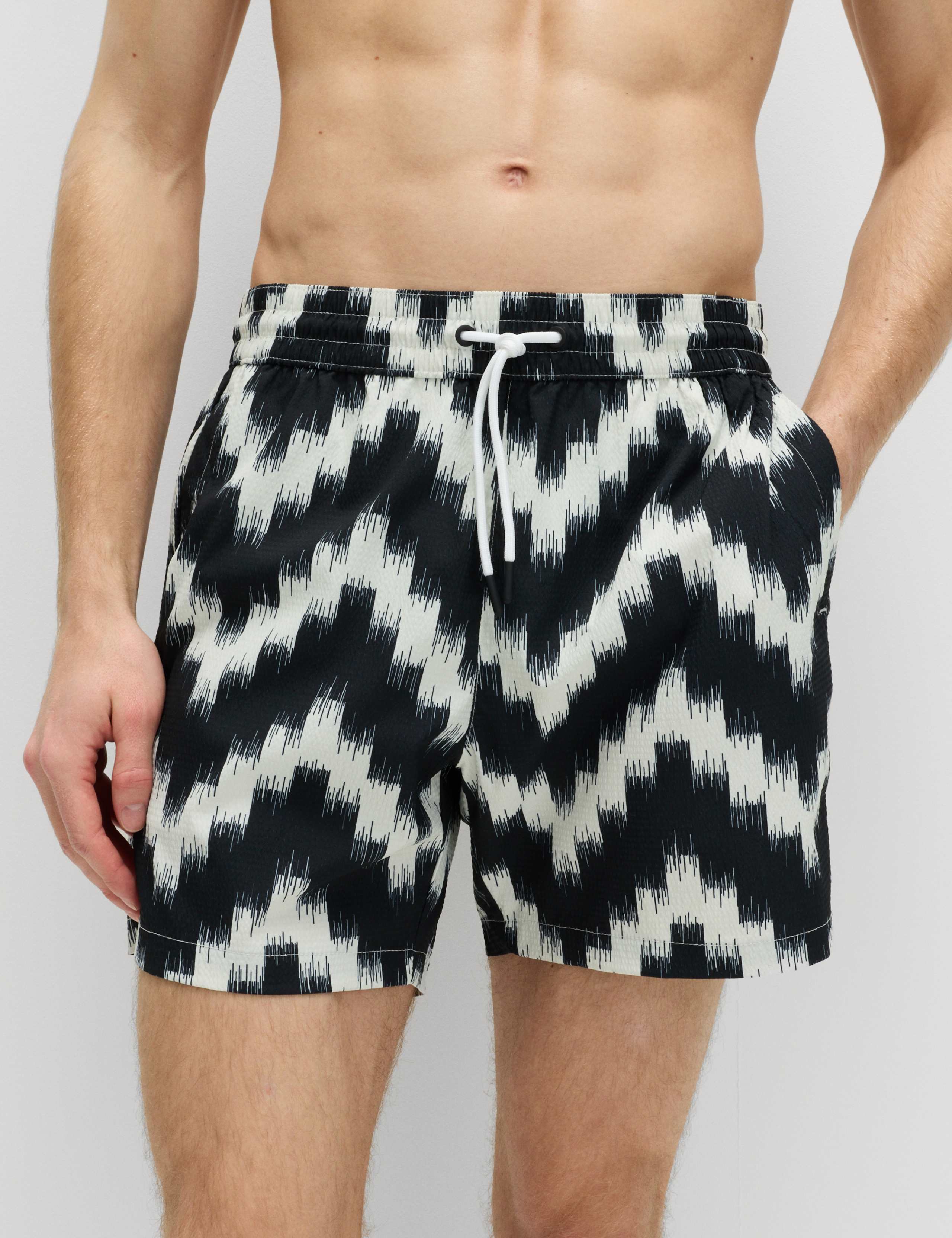 Quick Dry Textured Printed Swim Shorts 3 of 6