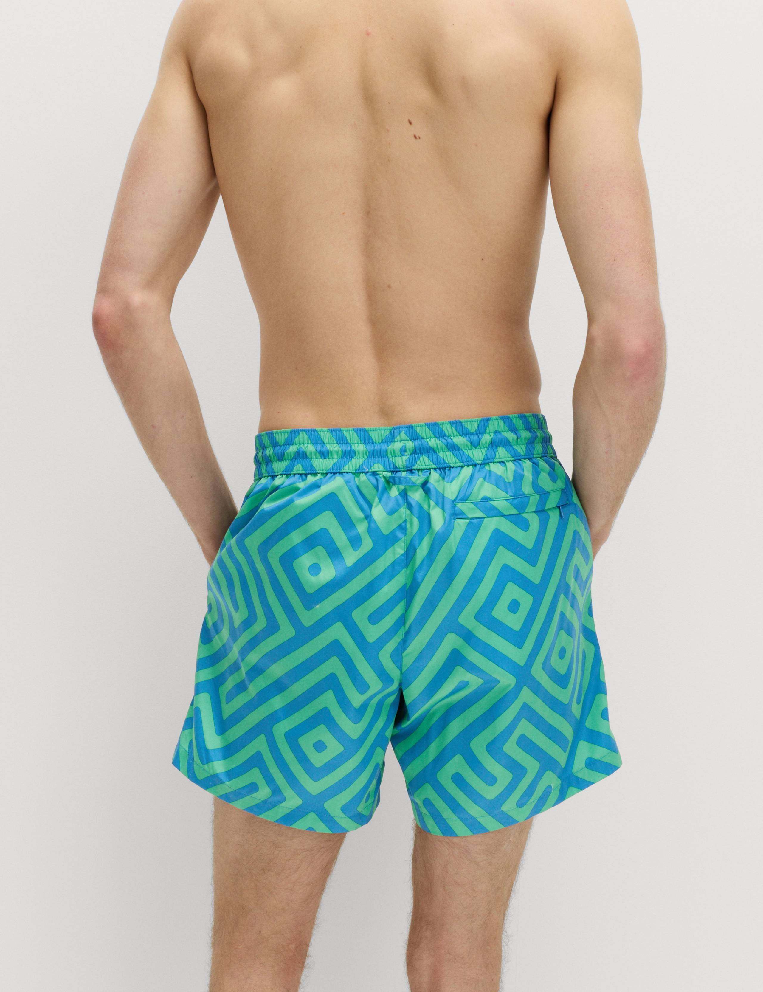 Quick Dry Geometric Print Swim Shorts 5 of 6