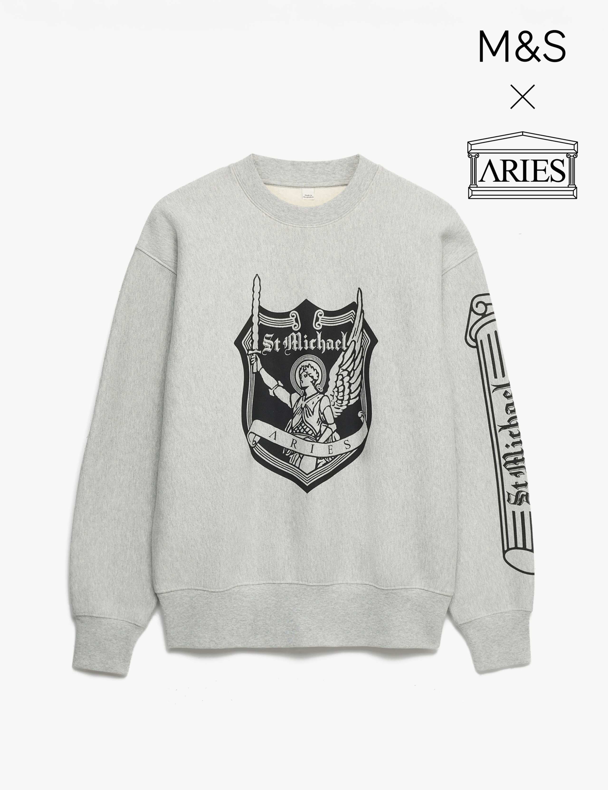 Pure Cotton Graphic Crew Neck Sweatshirt 1 of 1