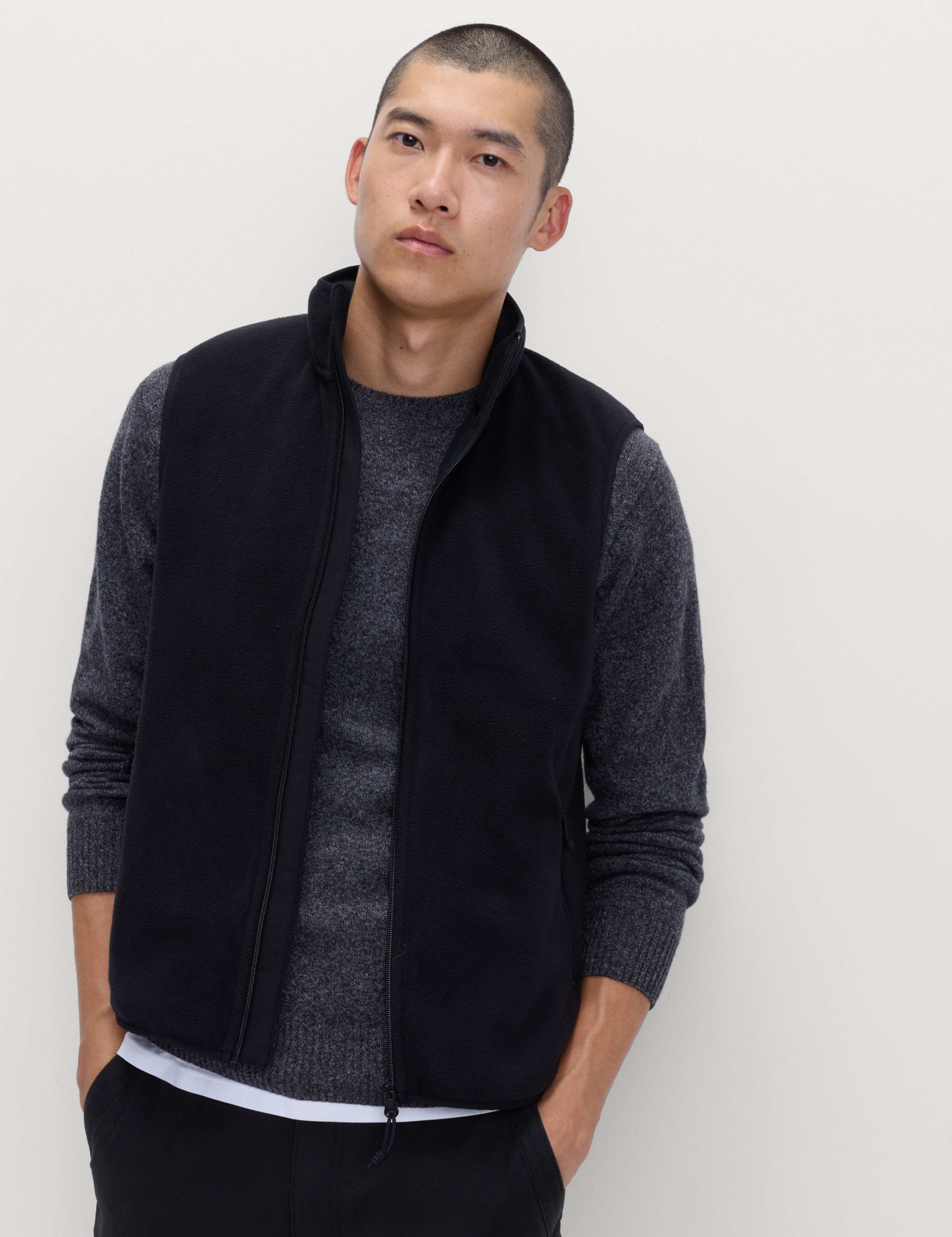 Micro Fleece Funnel Neck Gilet 1 of 7