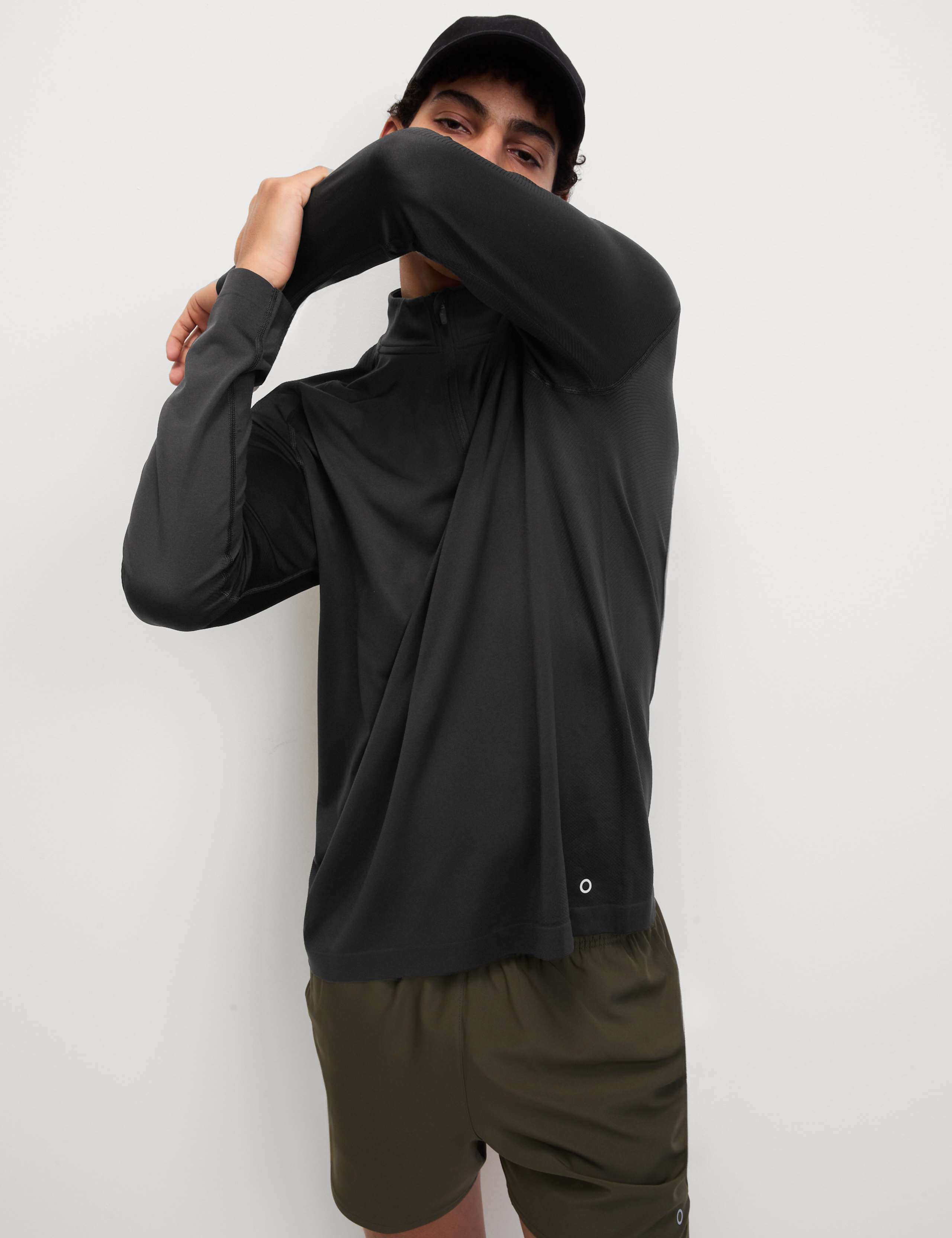Funnel Neck Half Zip Top 1 of 6