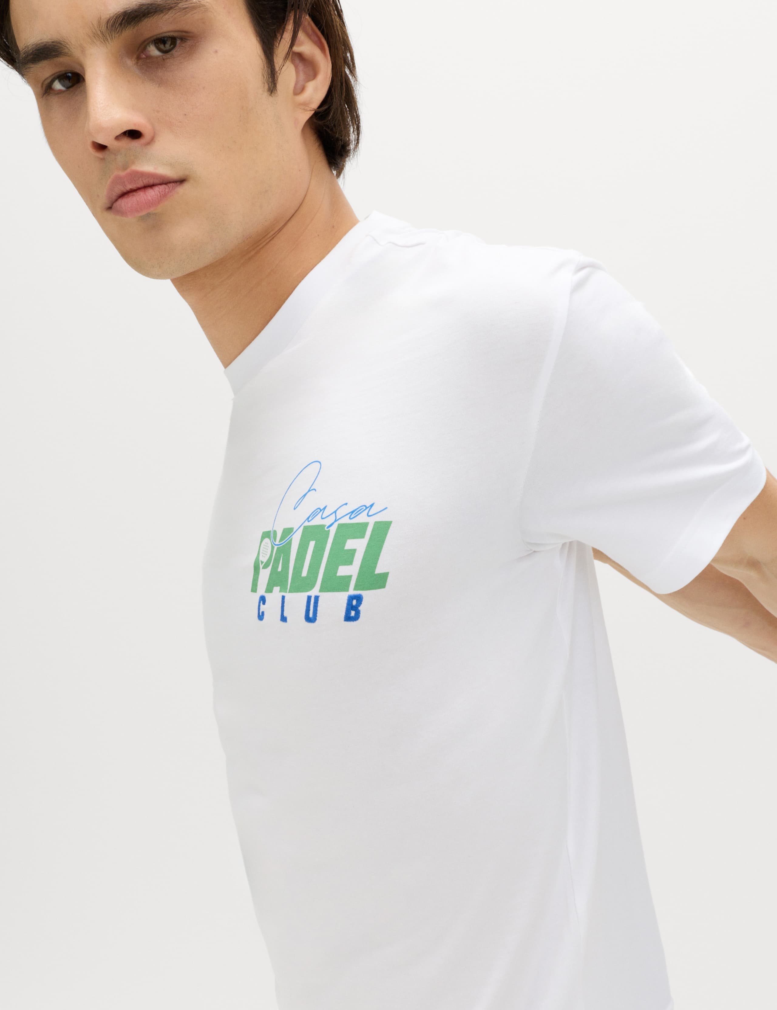 Pure Cotton Padel Graphic Crew Neck T-Shirt 3 of 4