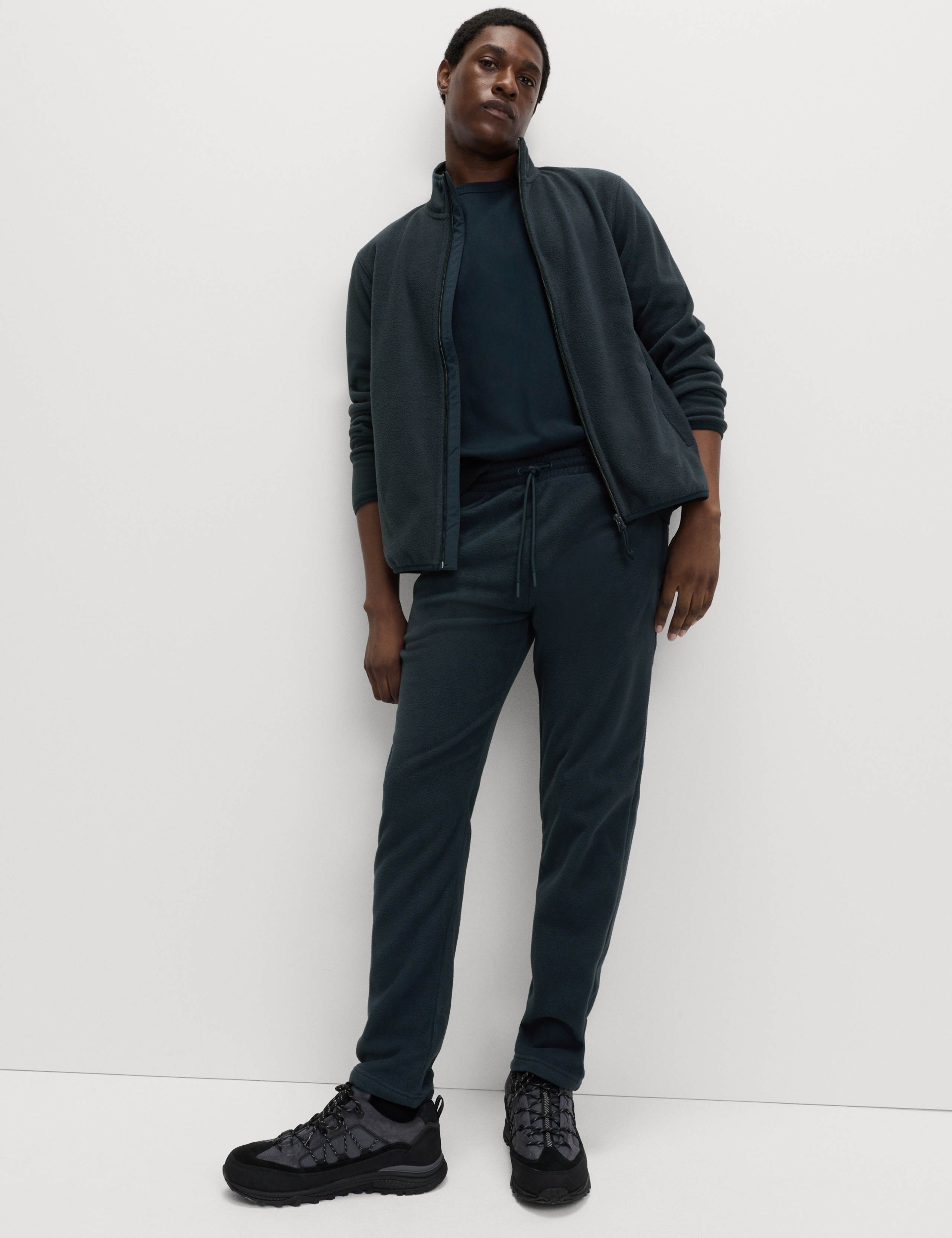 Funnel Neck Zip Up Micro Fleece Jacket 3 of 6