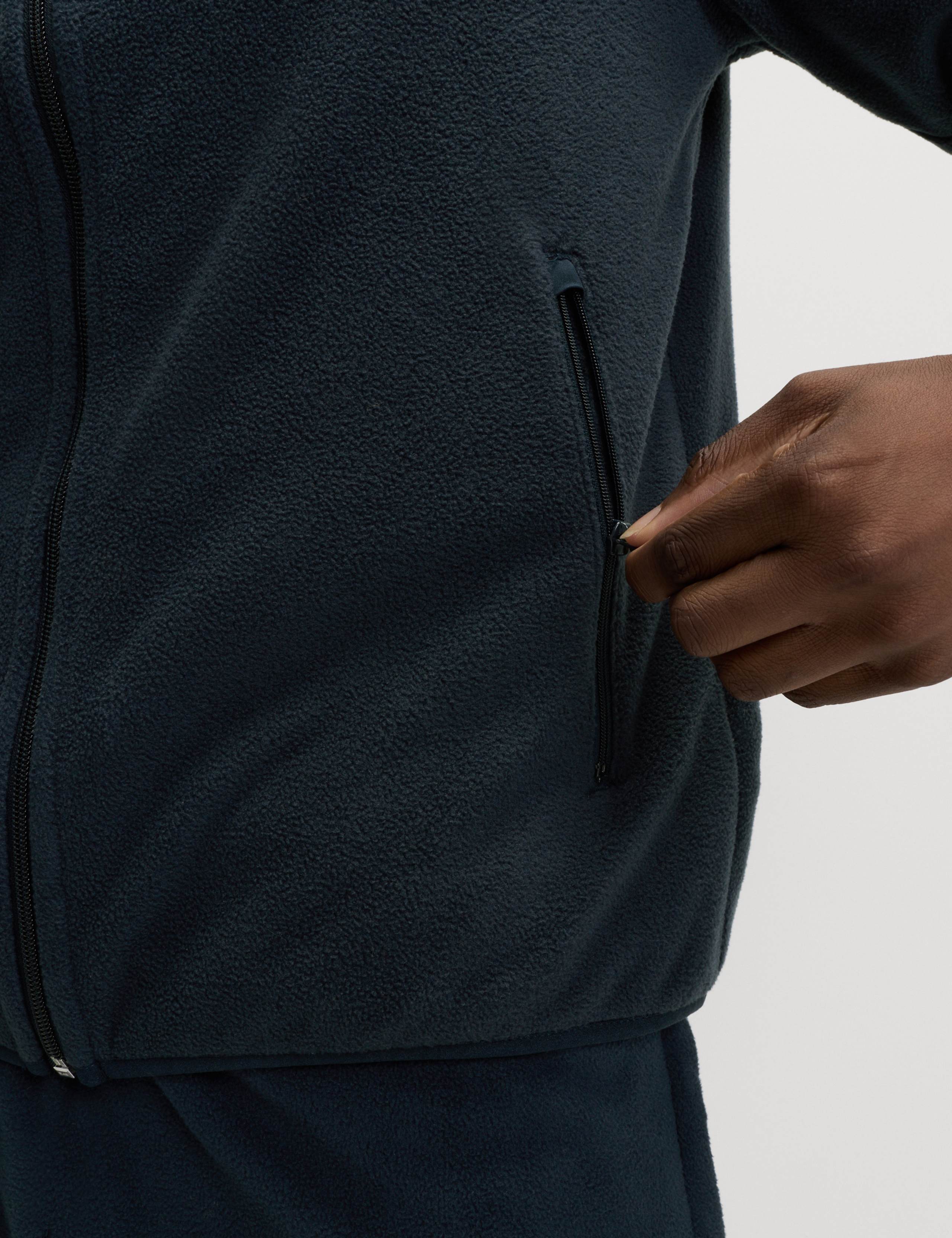 Funnel Neck Zip Up Micro Fleece Jacket 4 of 6