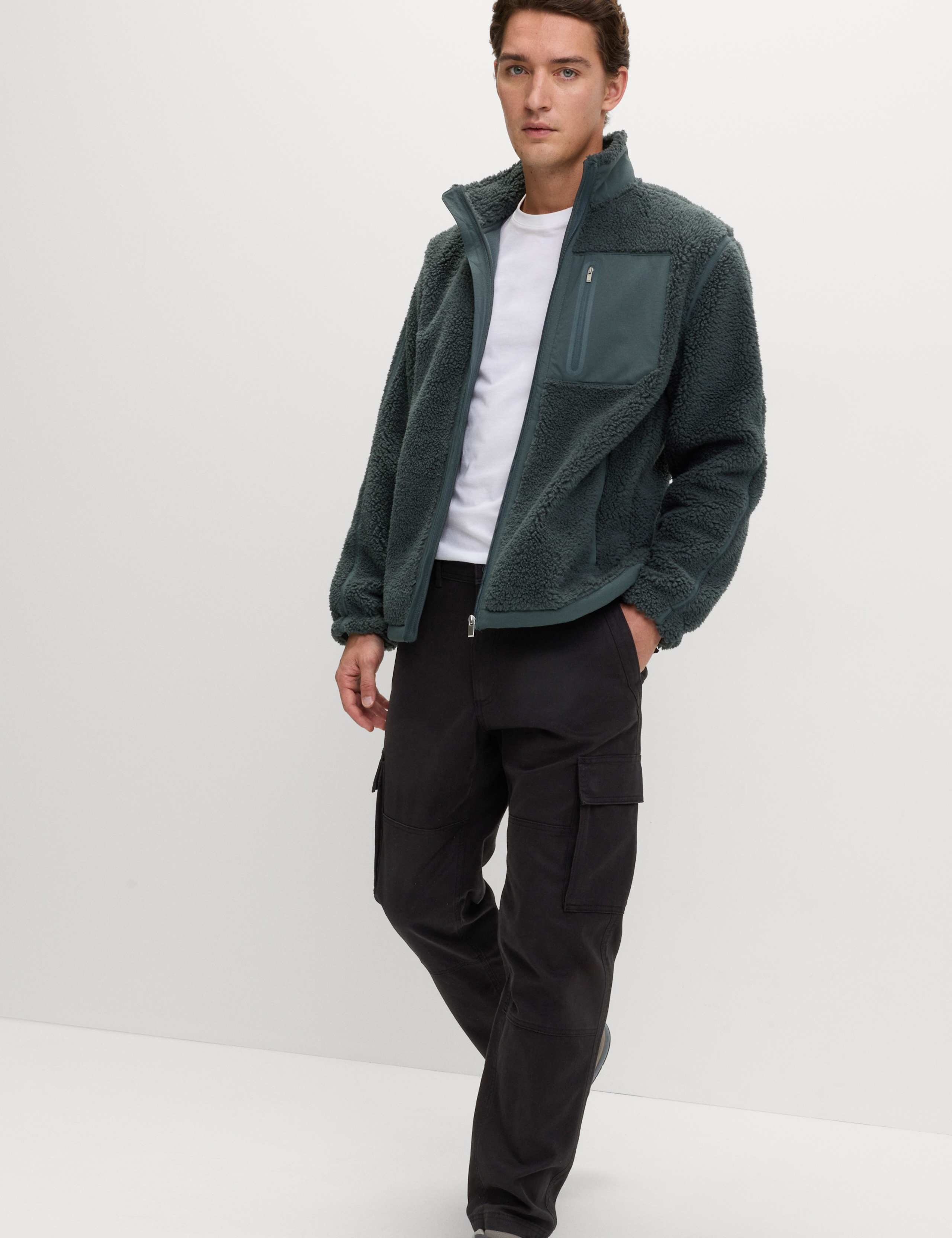 Windproof Zip Up Fleece Jacket 3 of 5