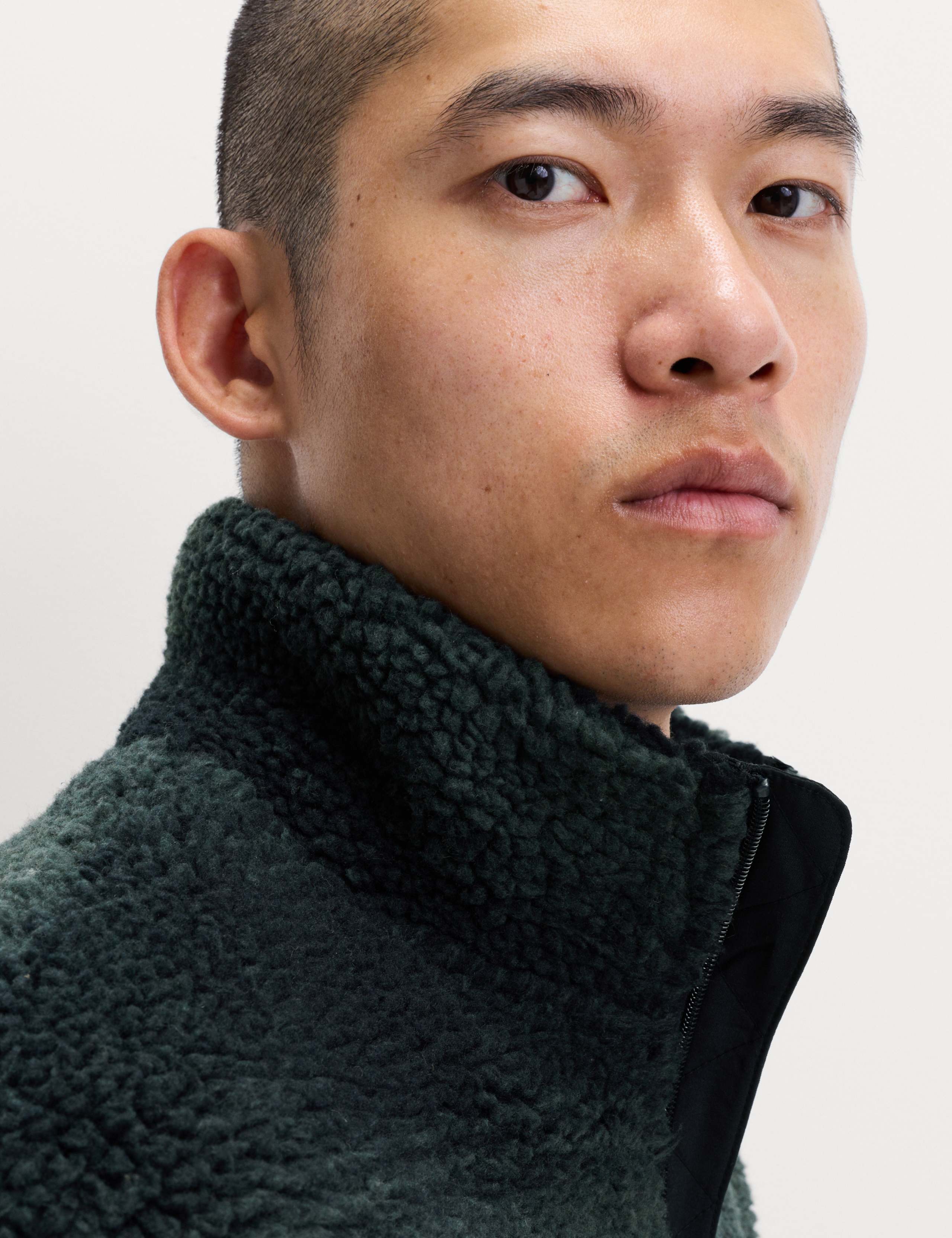 Fleece Jacquard Checked Zip Up Jacket 4 of 7