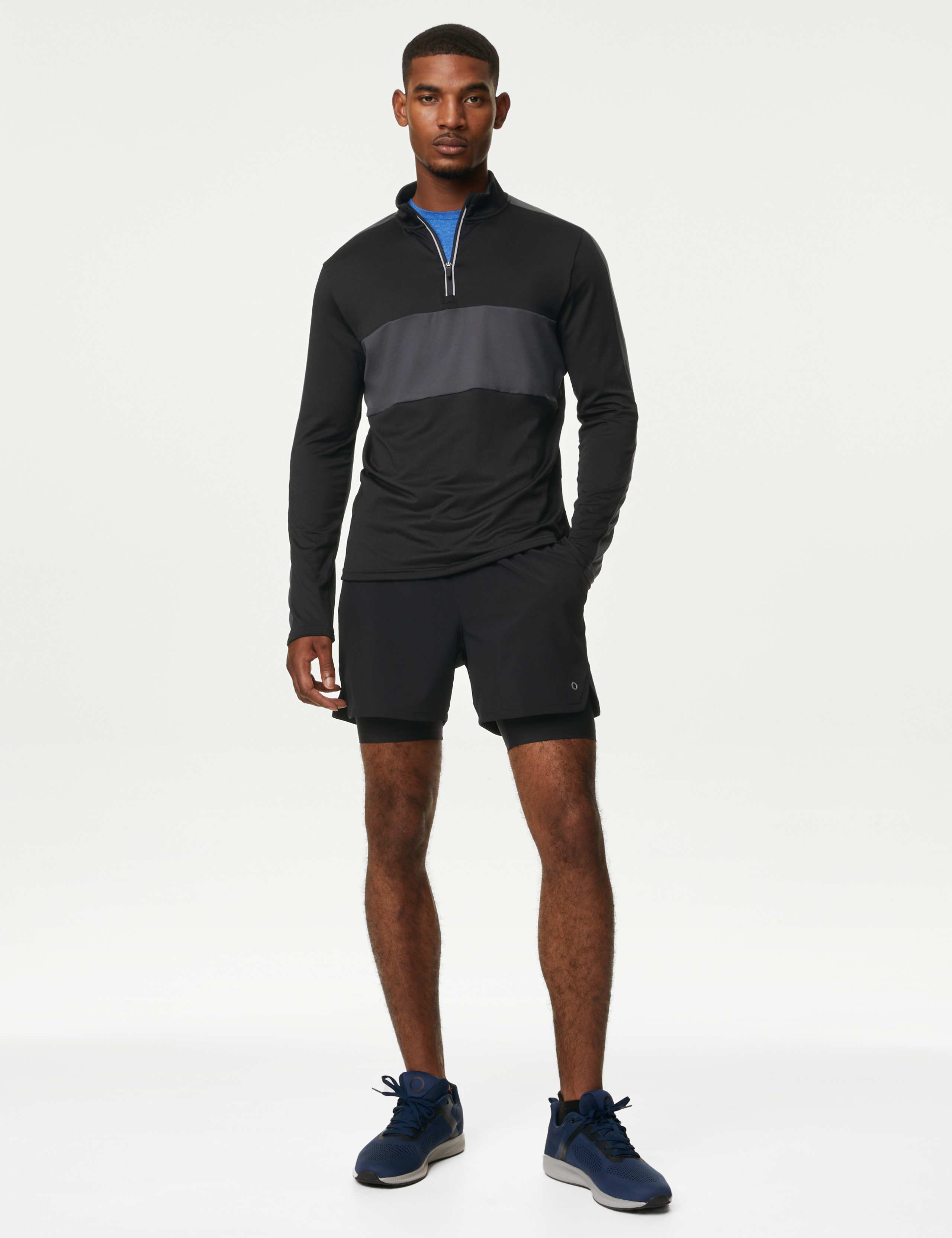Colour Block Half Zip Top 3 of 7