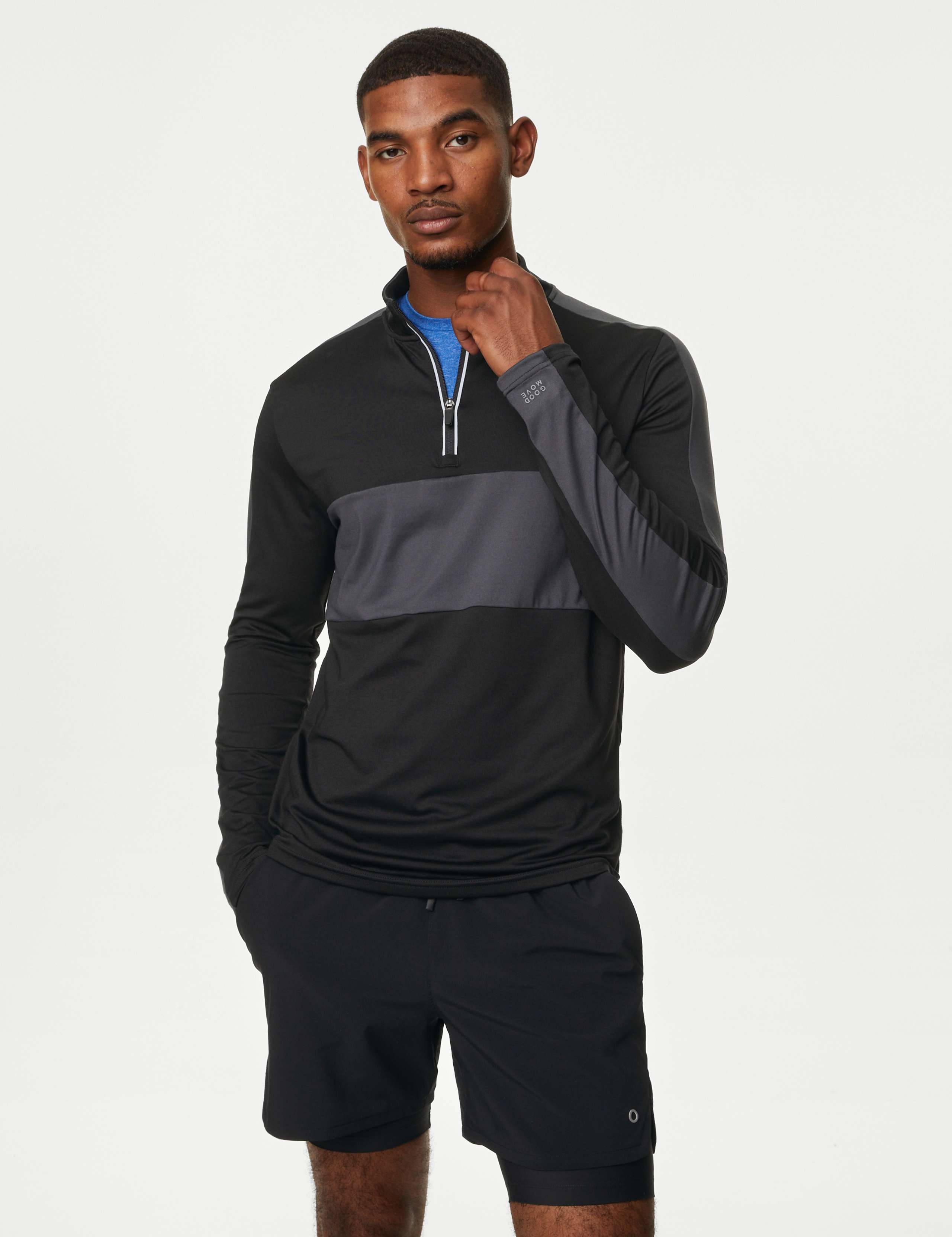 Colour Block Half Zip Top 4 of 7