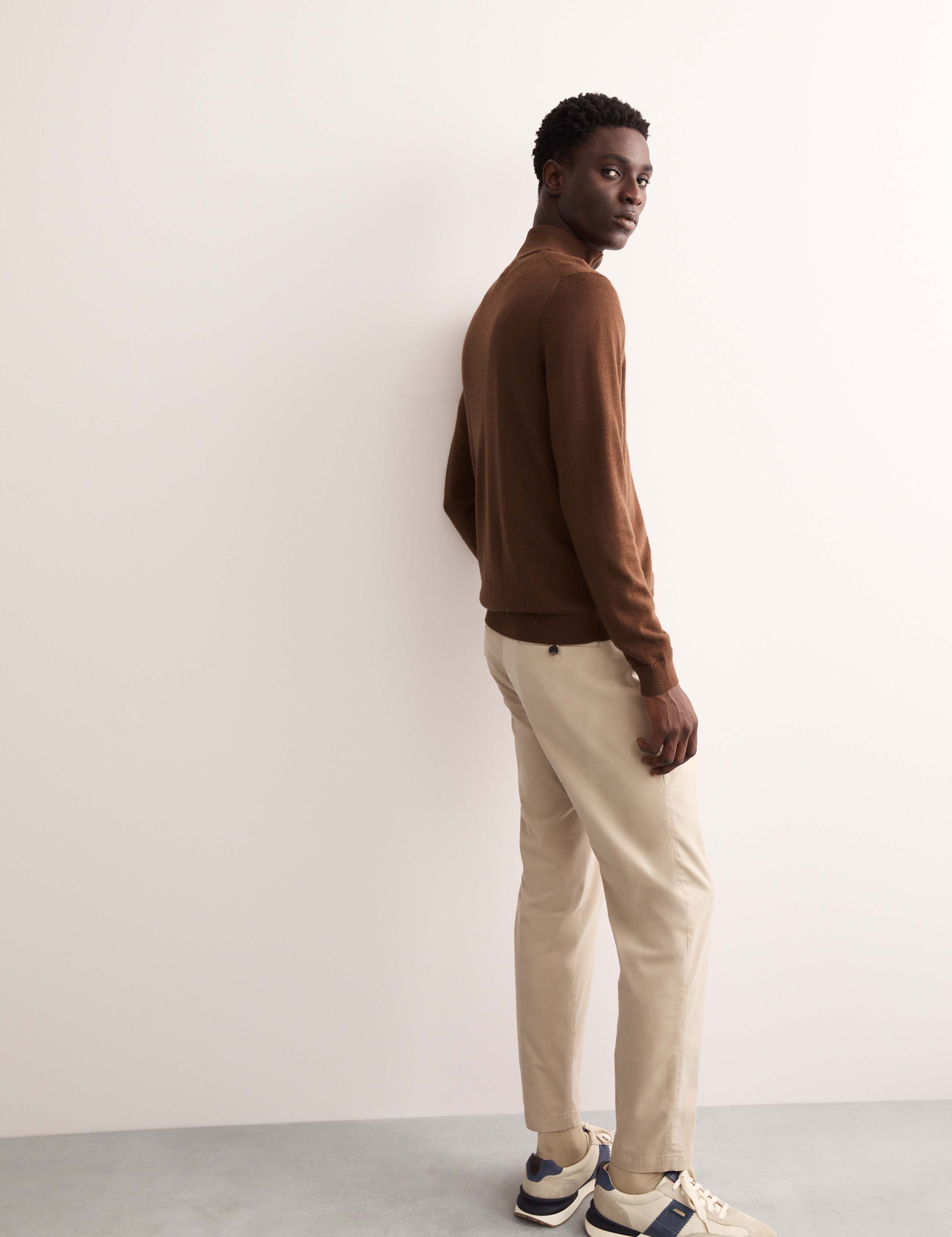 Merino Wool Rich with Silk Zip Up Jumper 3 of 8