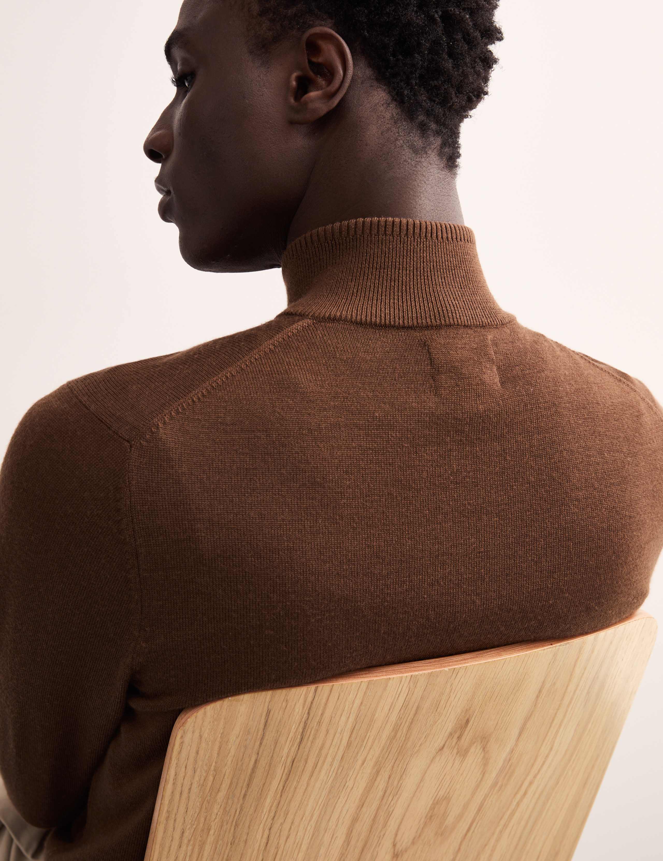 Merino Wool Rich with Silk Zip Up Jumper 5 of 8