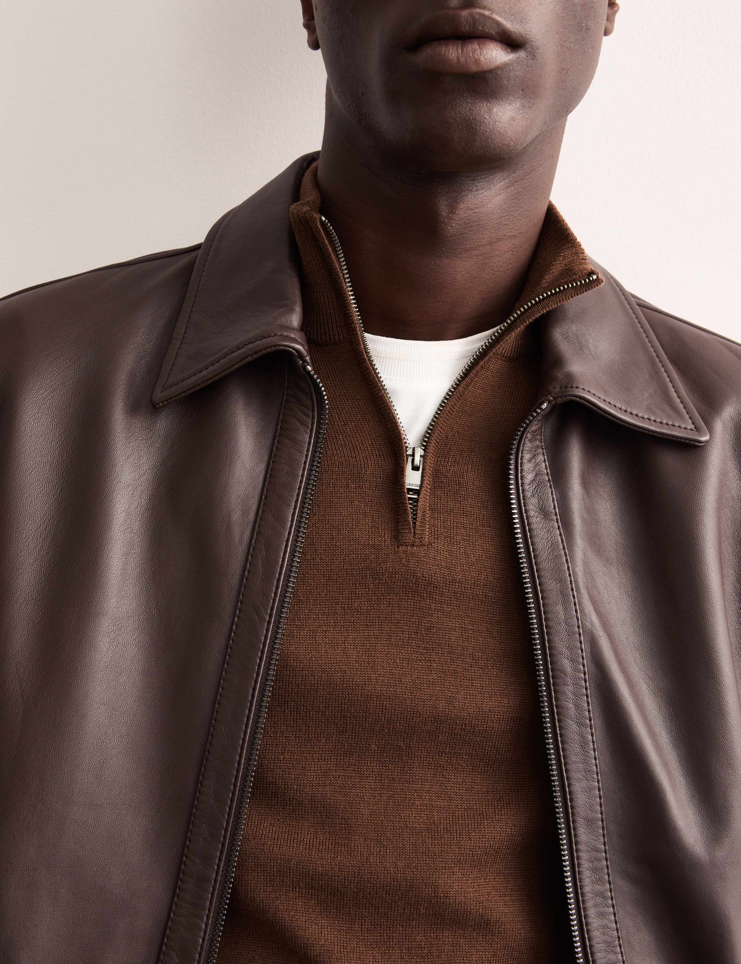 Merino Wool Rich with Silk Zip Up Jumper 6 of 8