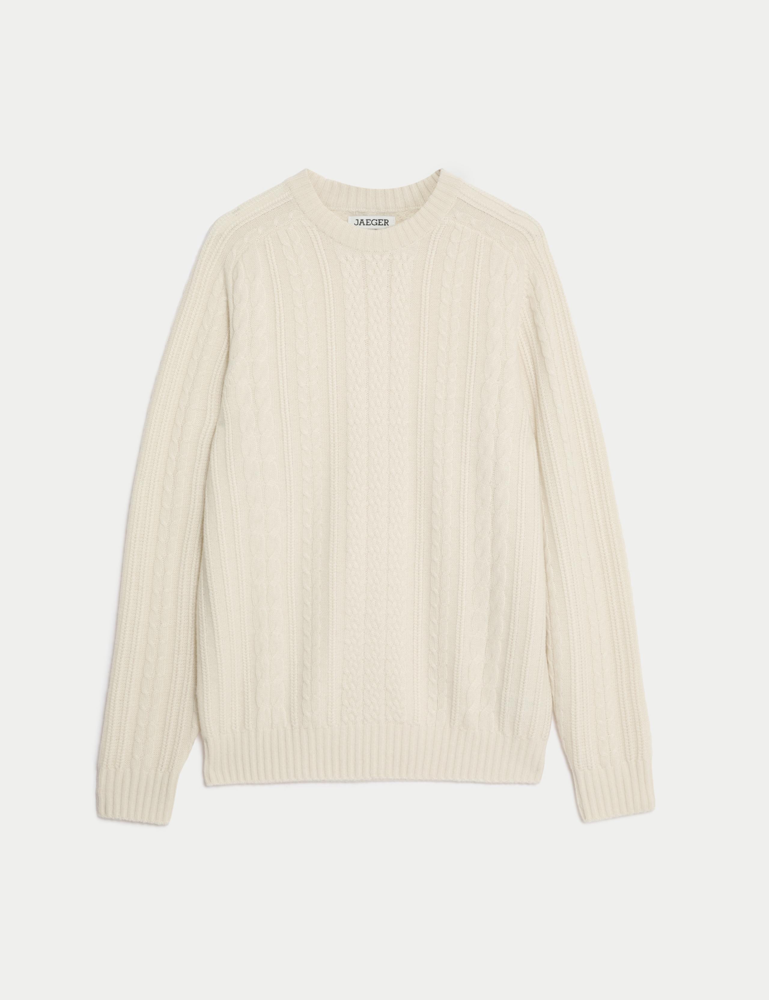 Pure Cashmere Cable Crew Neck Jumper 2 of 8
