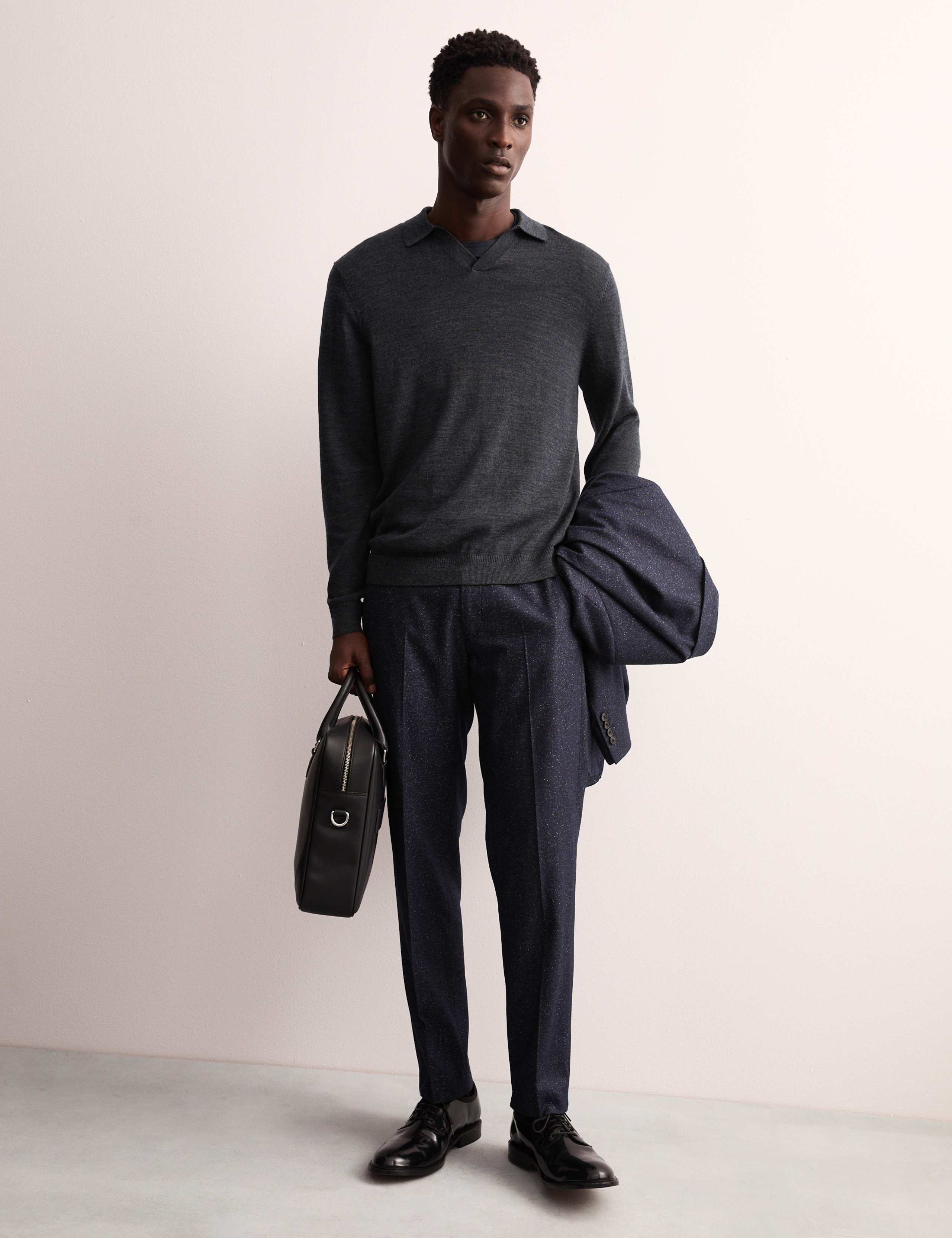 Merino Wool Rich Polo Shirt with Silk 3 of 7
