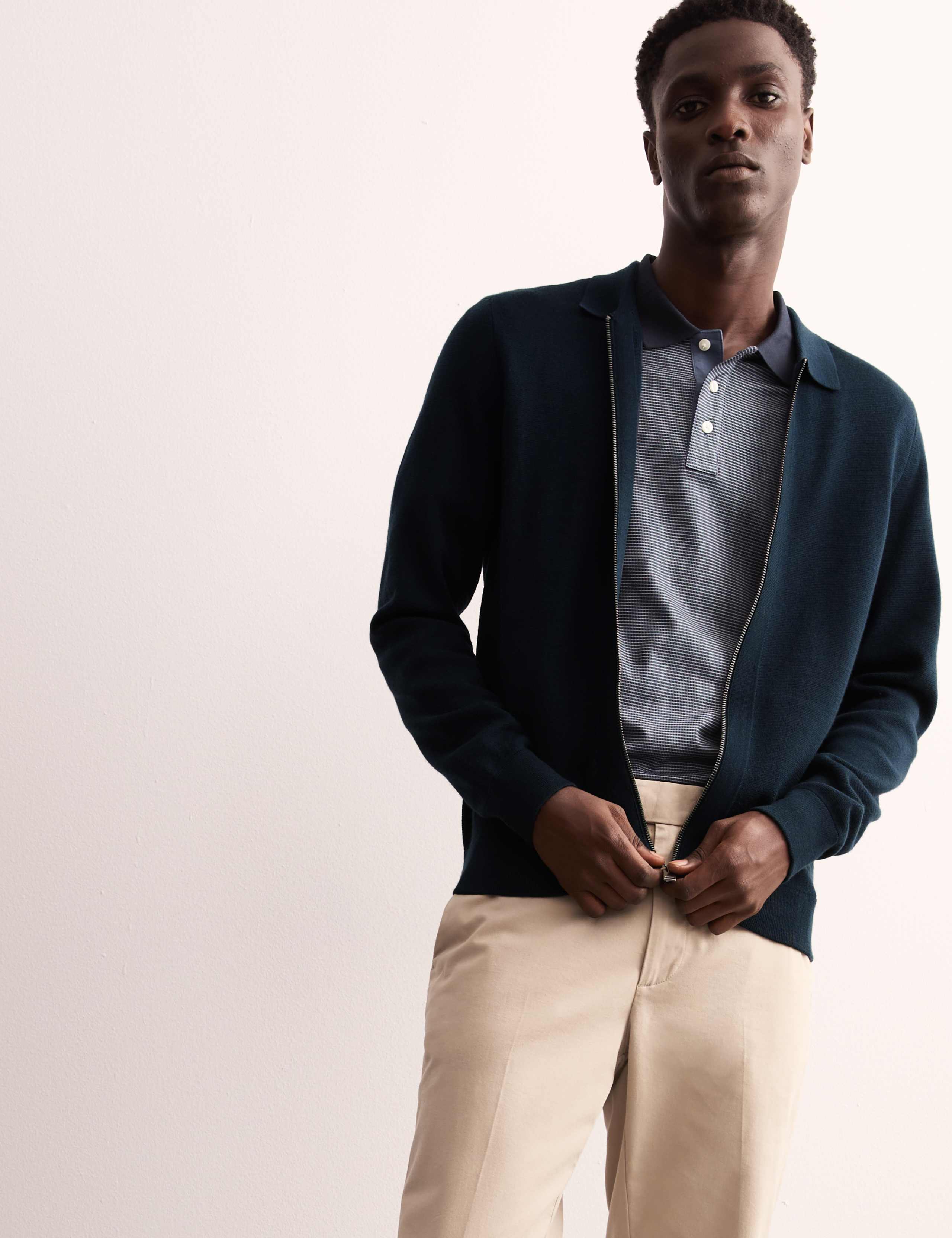 Pure Extra-Fine Merino Wool Knitted Jacket 6 of 8