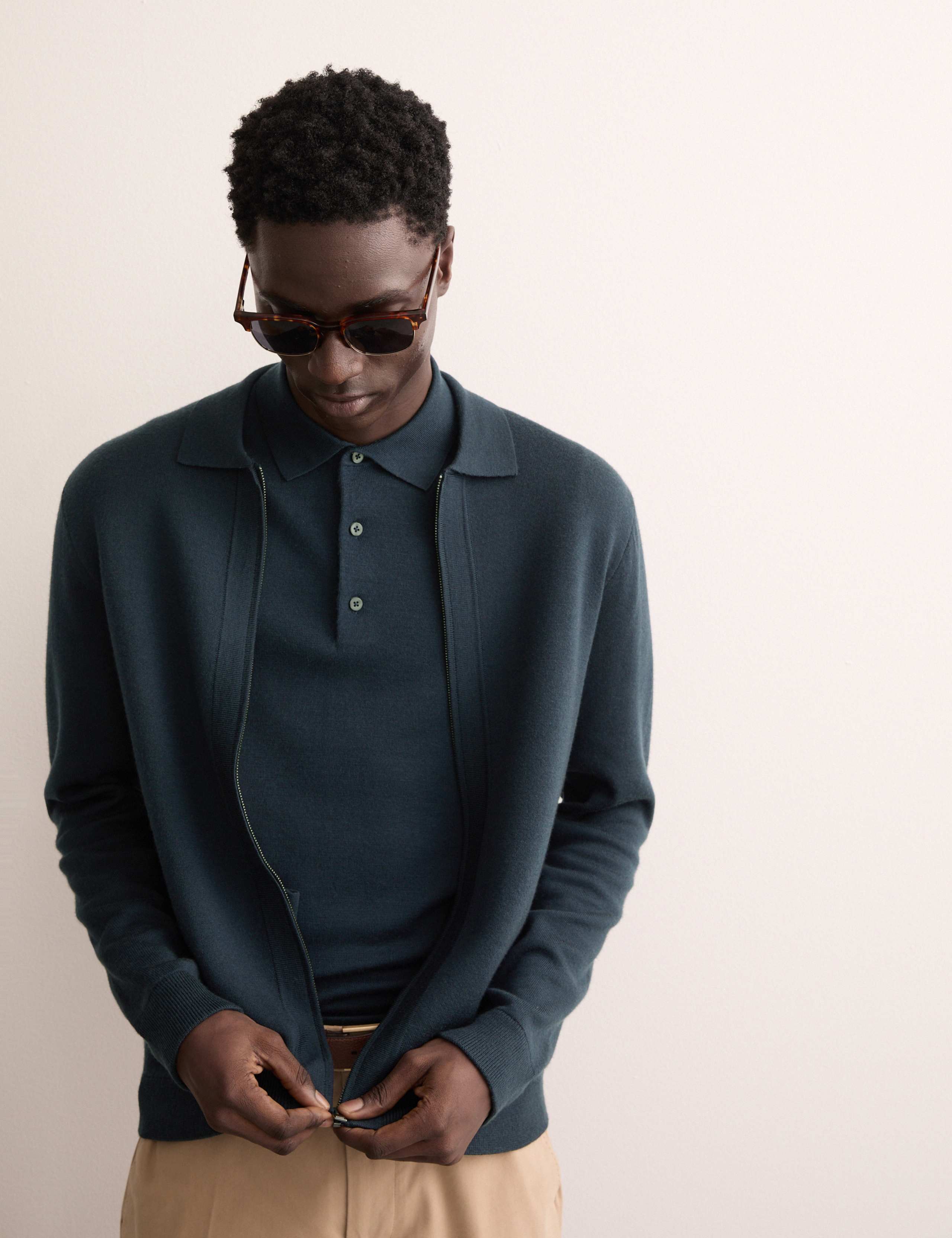 Fine Merino Wool Rich Knitted Jacket 6 of 7