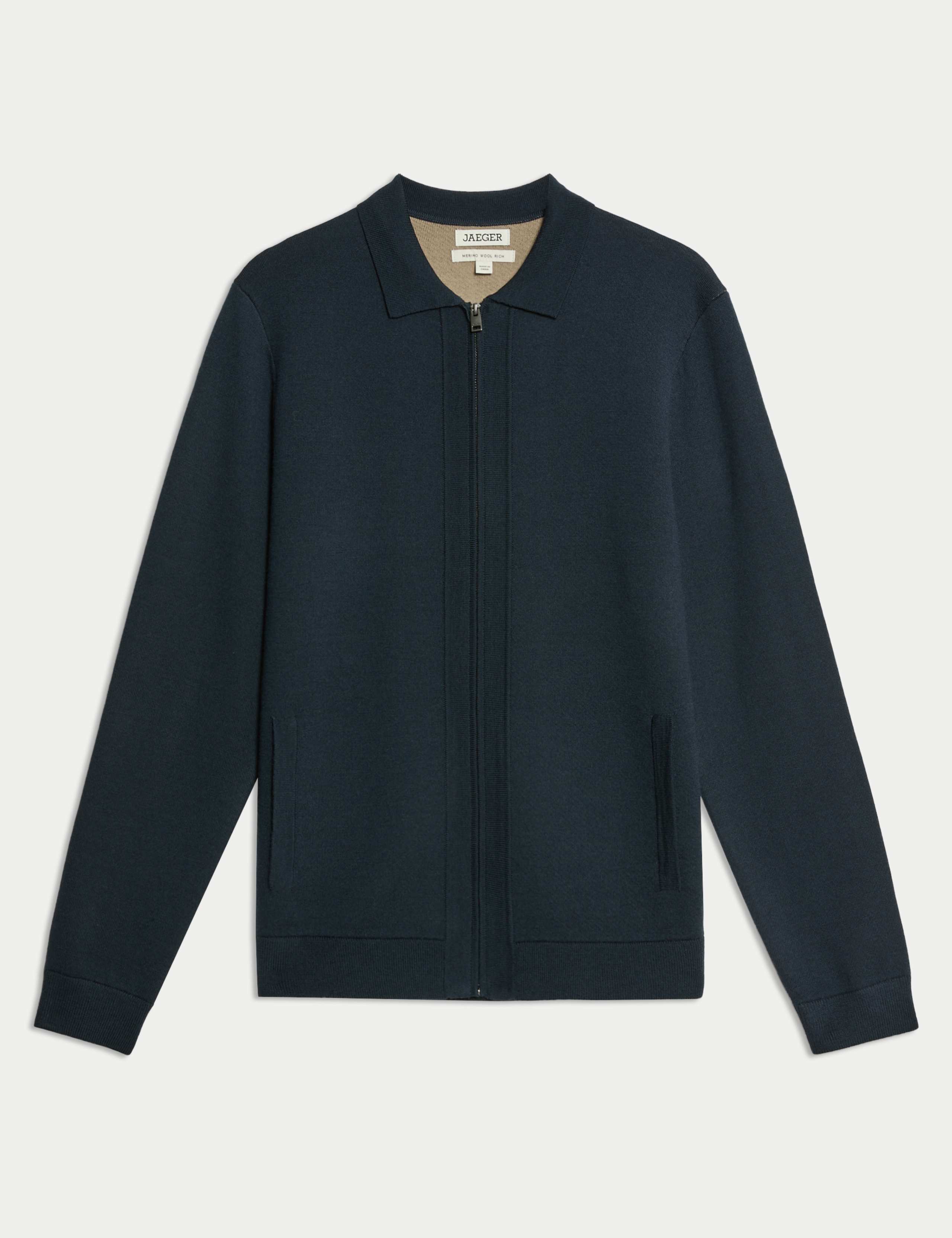 Fine Merino Wool Rich Knitted Jacket 2 of 7