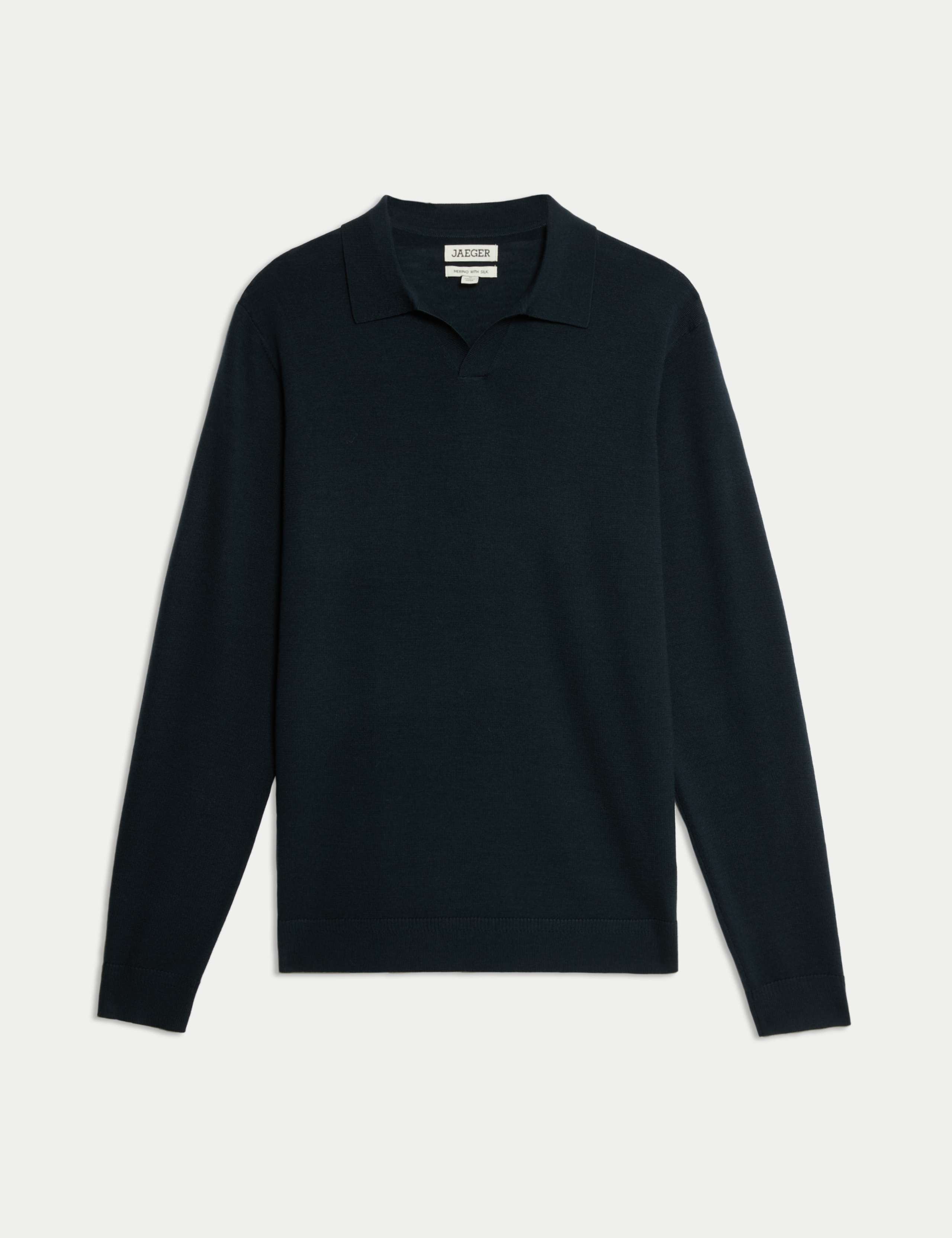 Merino Wool Rich with Silk Knitted Polo 2 of 8