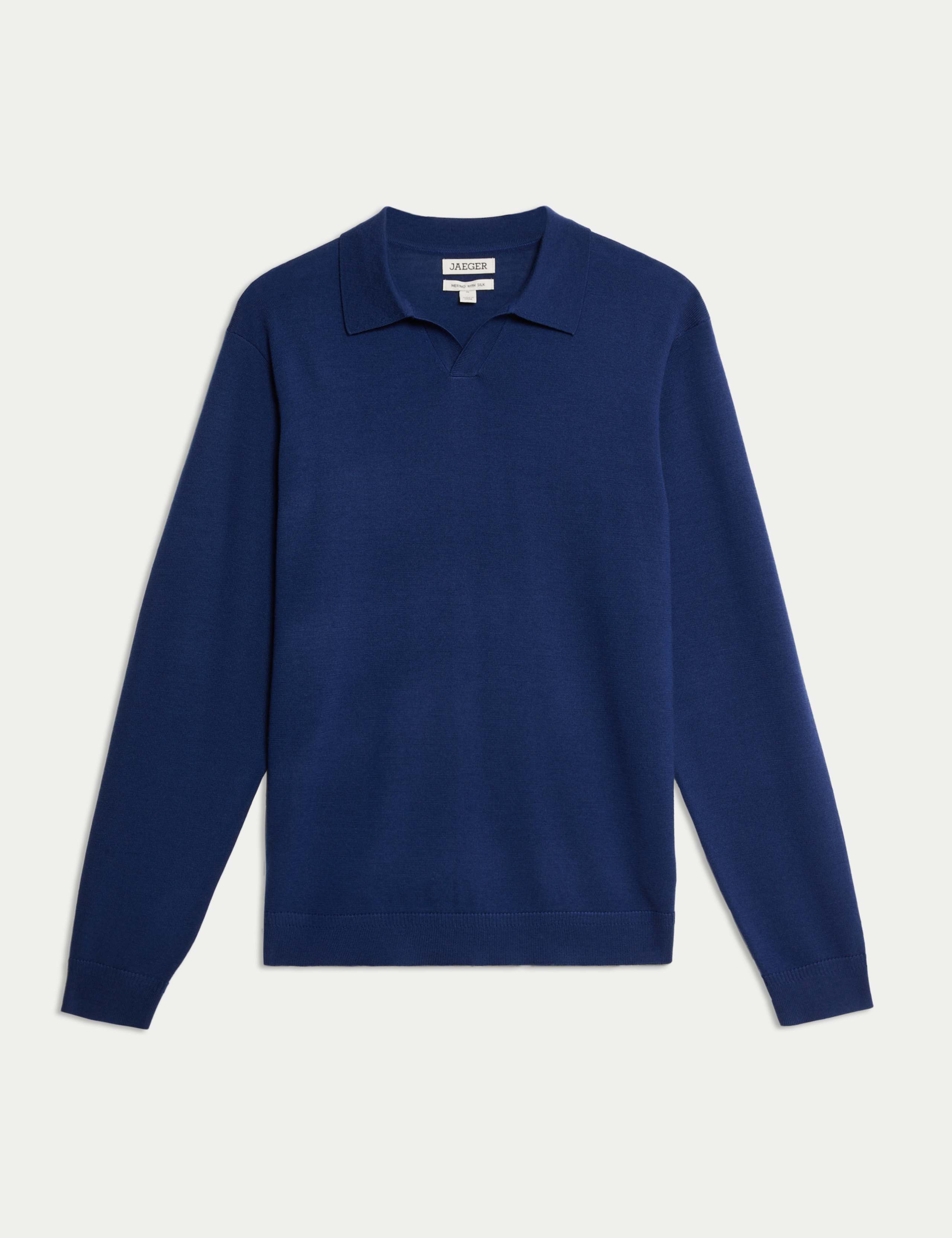 Merino Wool Rich with Silk Knitted Polo 2 of 6