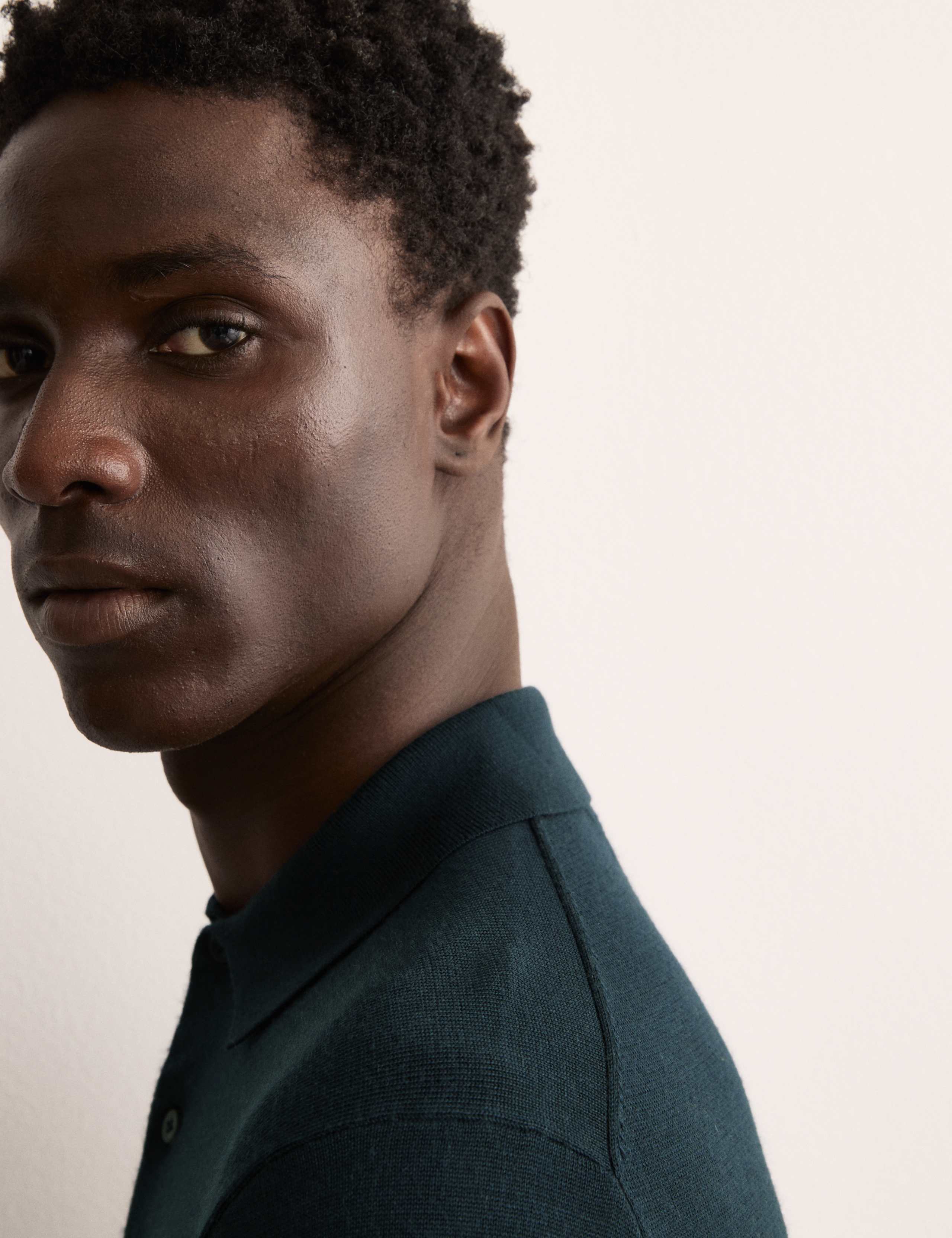 Merino Wool Rich with Silk Knitted Polo Shirt 6 of 8