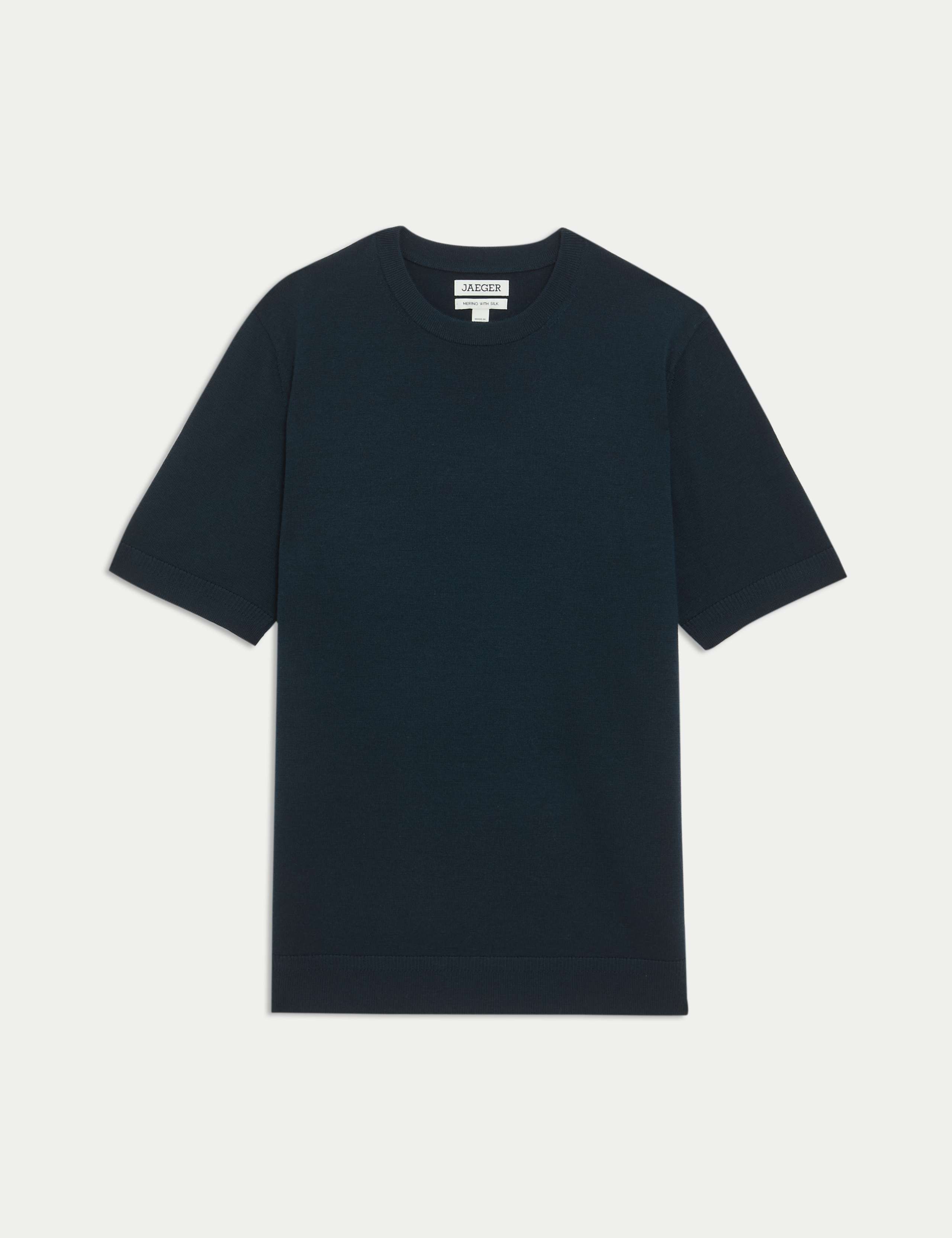 Merino Wool Rich Knitted T-Shirt with Silk 2 of 7