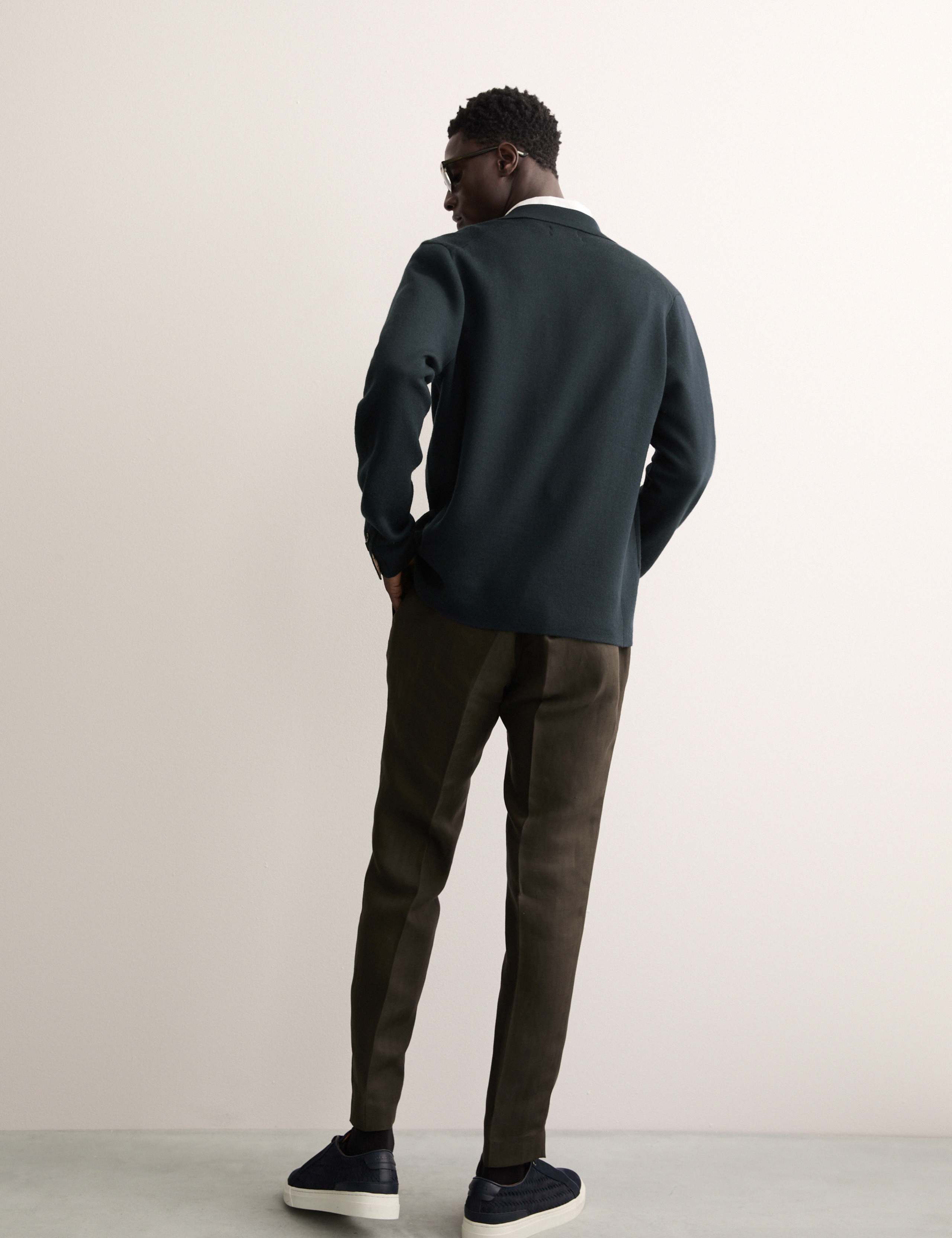 Pure Extra Fine Merino Wool Knitted Jacket 3 of 8
