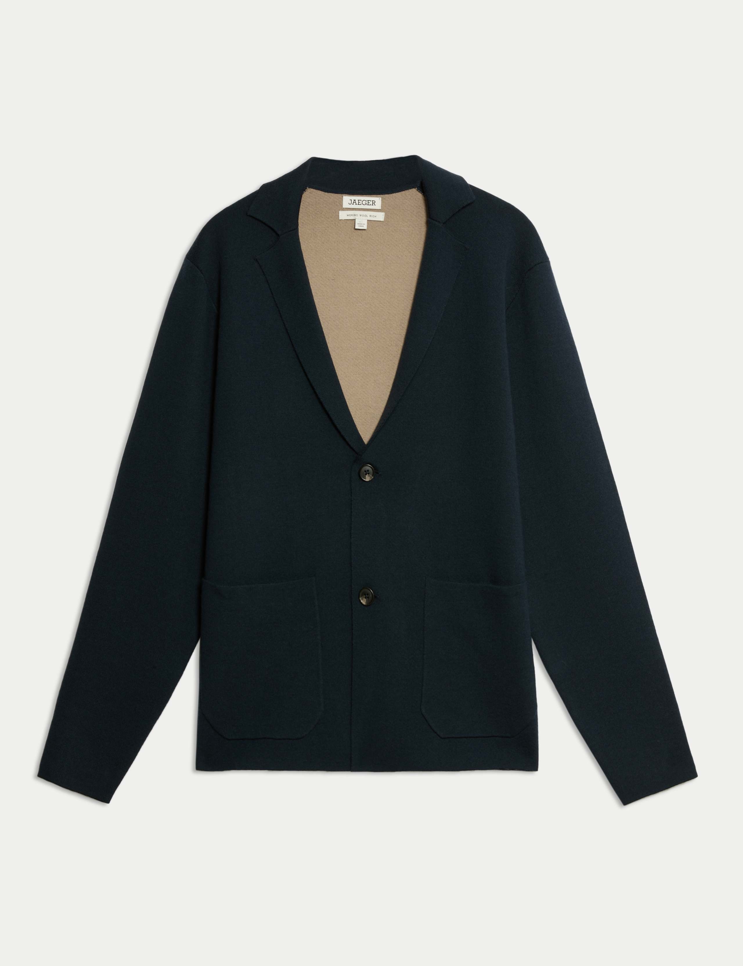Pure Extra Fine Merino Wool Knitted Jacket 2 of 8