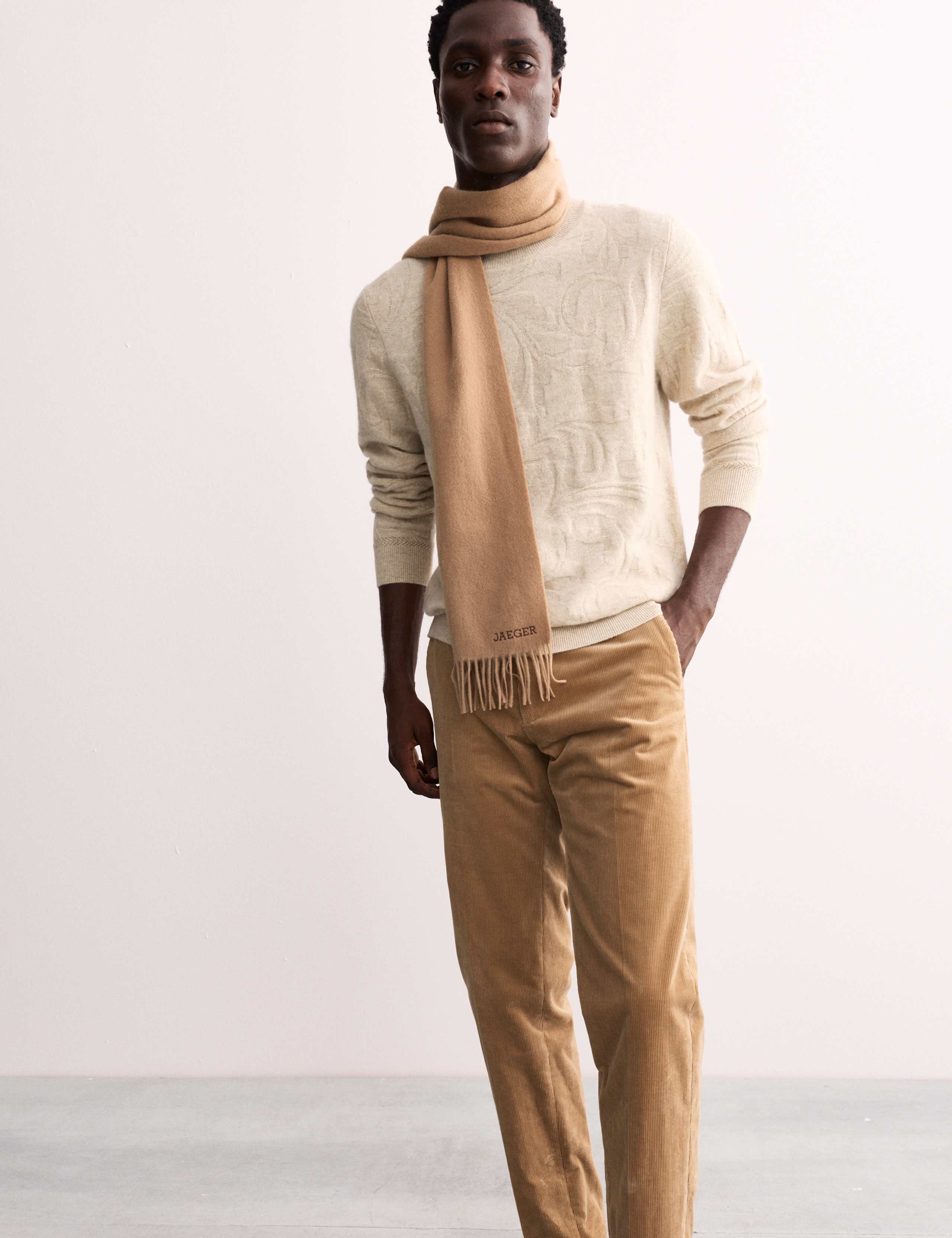 Pure cashmere foulard print crew jumper 3 of 8