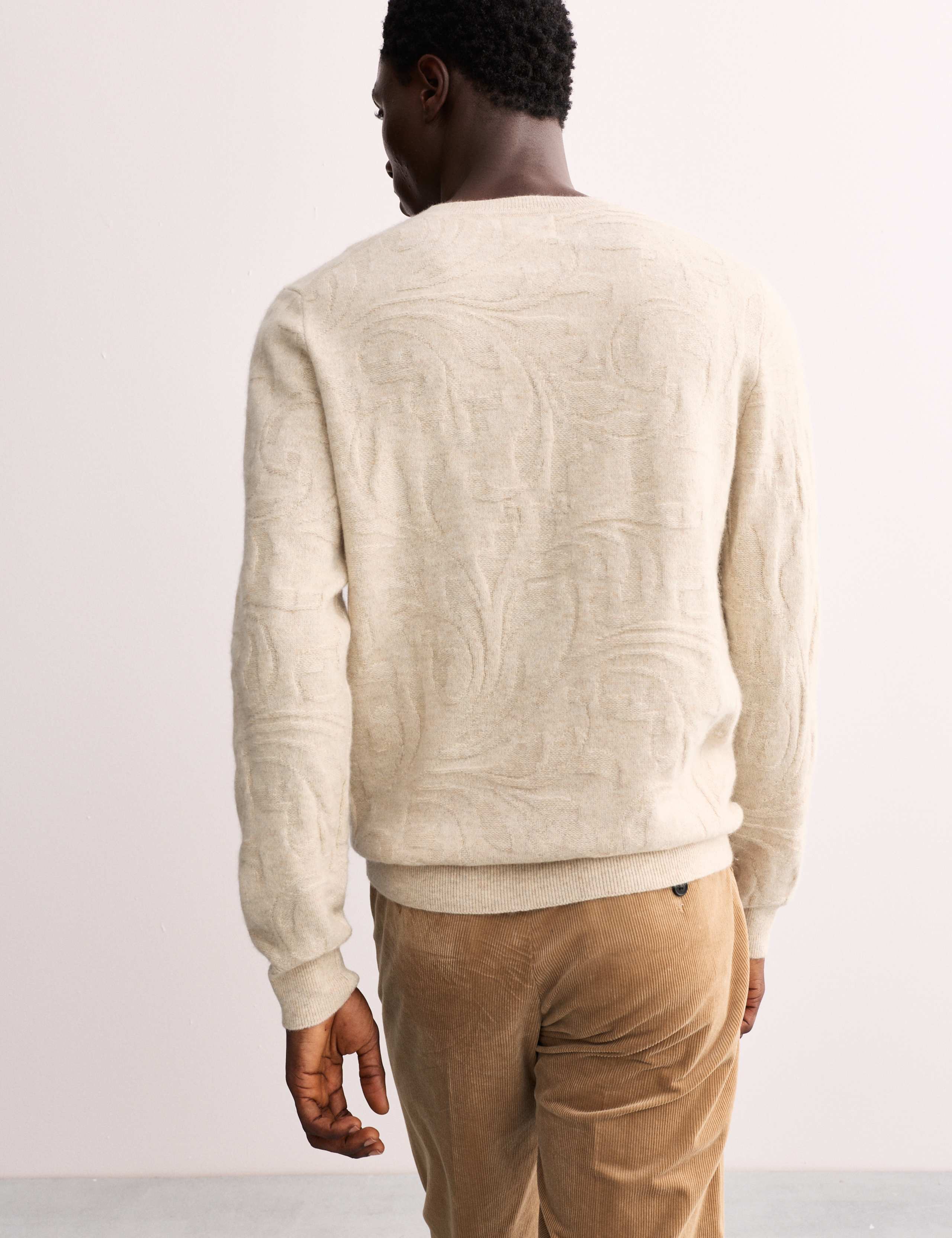 Pure cashmere foulard print crew jumper 4 of 8