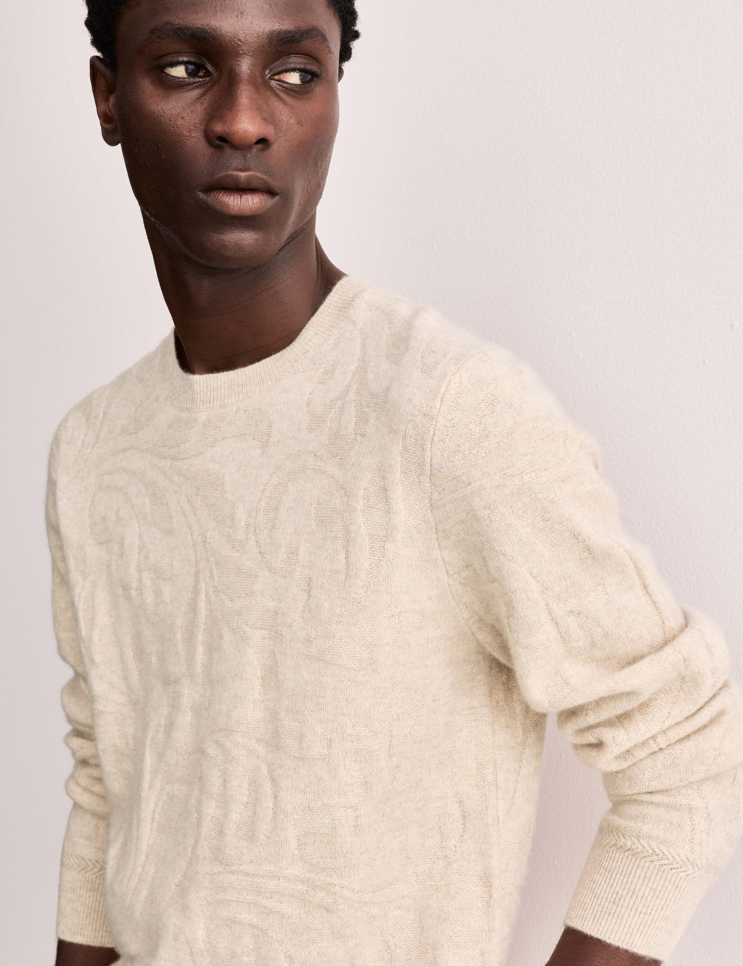Pure cashmere foulard print crew jumper 6 of 8