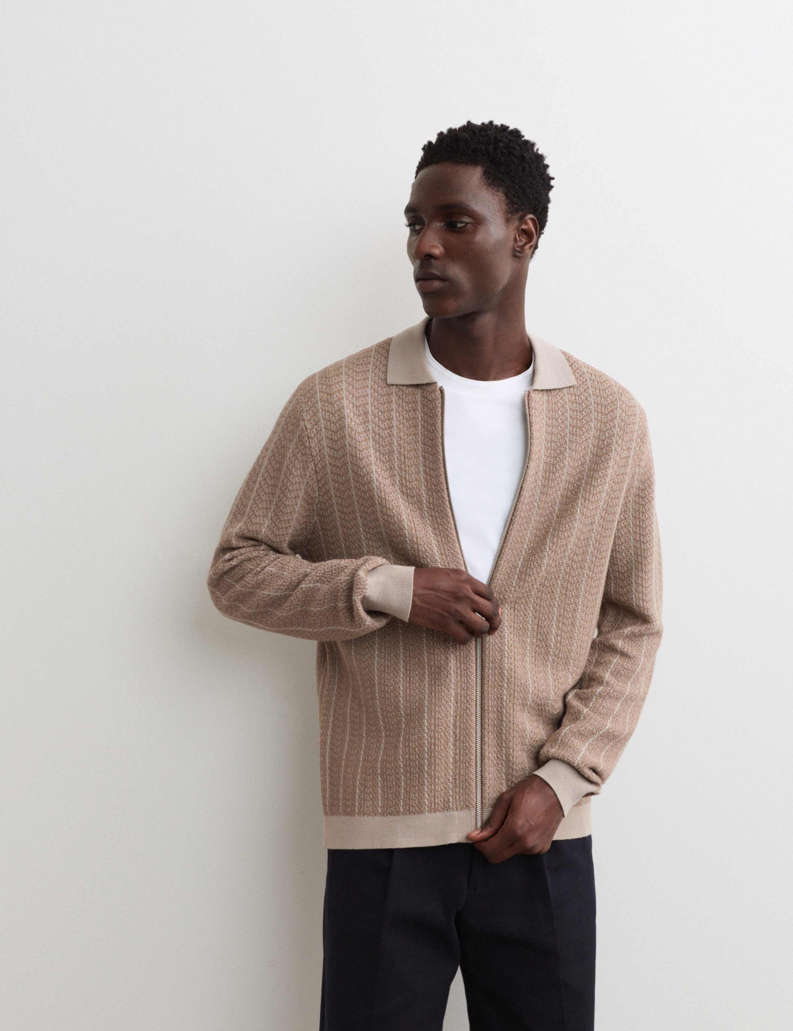 Pure Extra Fine Merino Wool Knitted Jacket 4 of 7