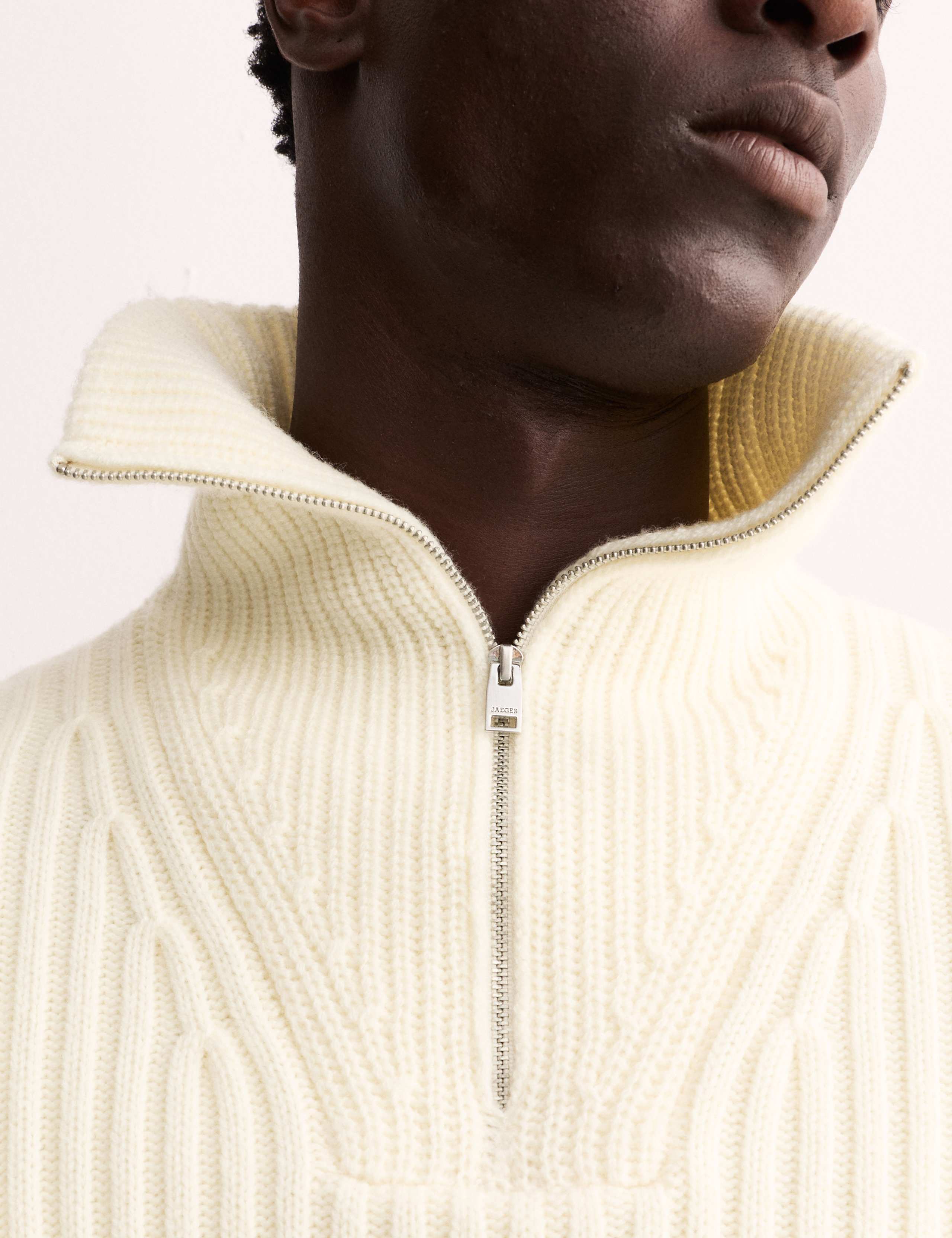 Pure Lambswool Half Zip Bib Jumper 6 of 8