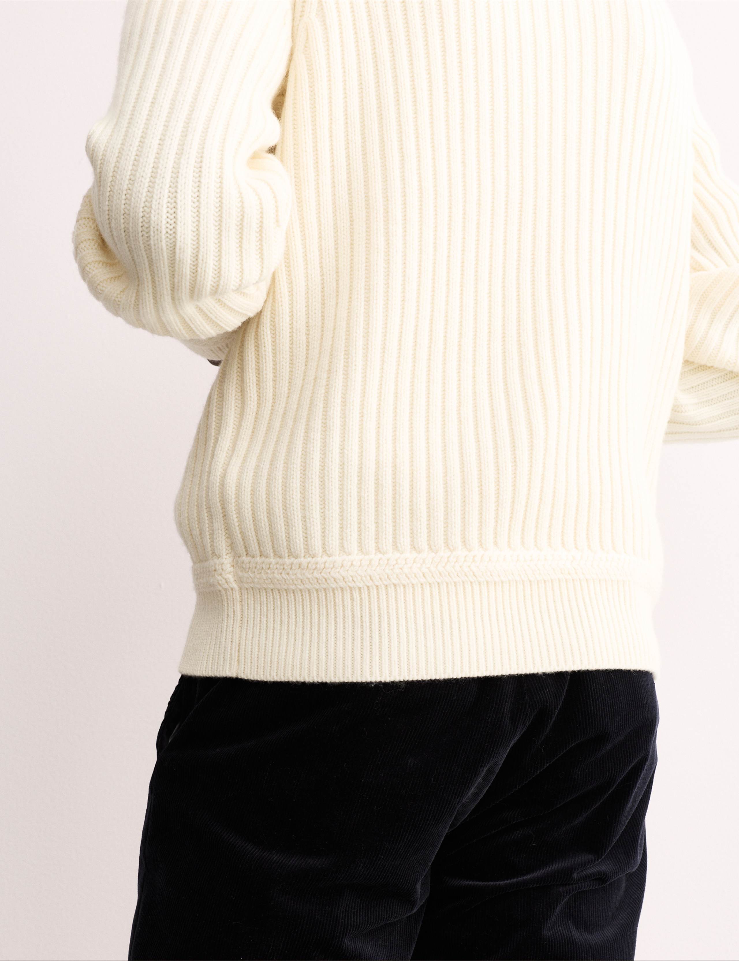 Pure Lambswool Half Zip Bib Jumper 7 of 8