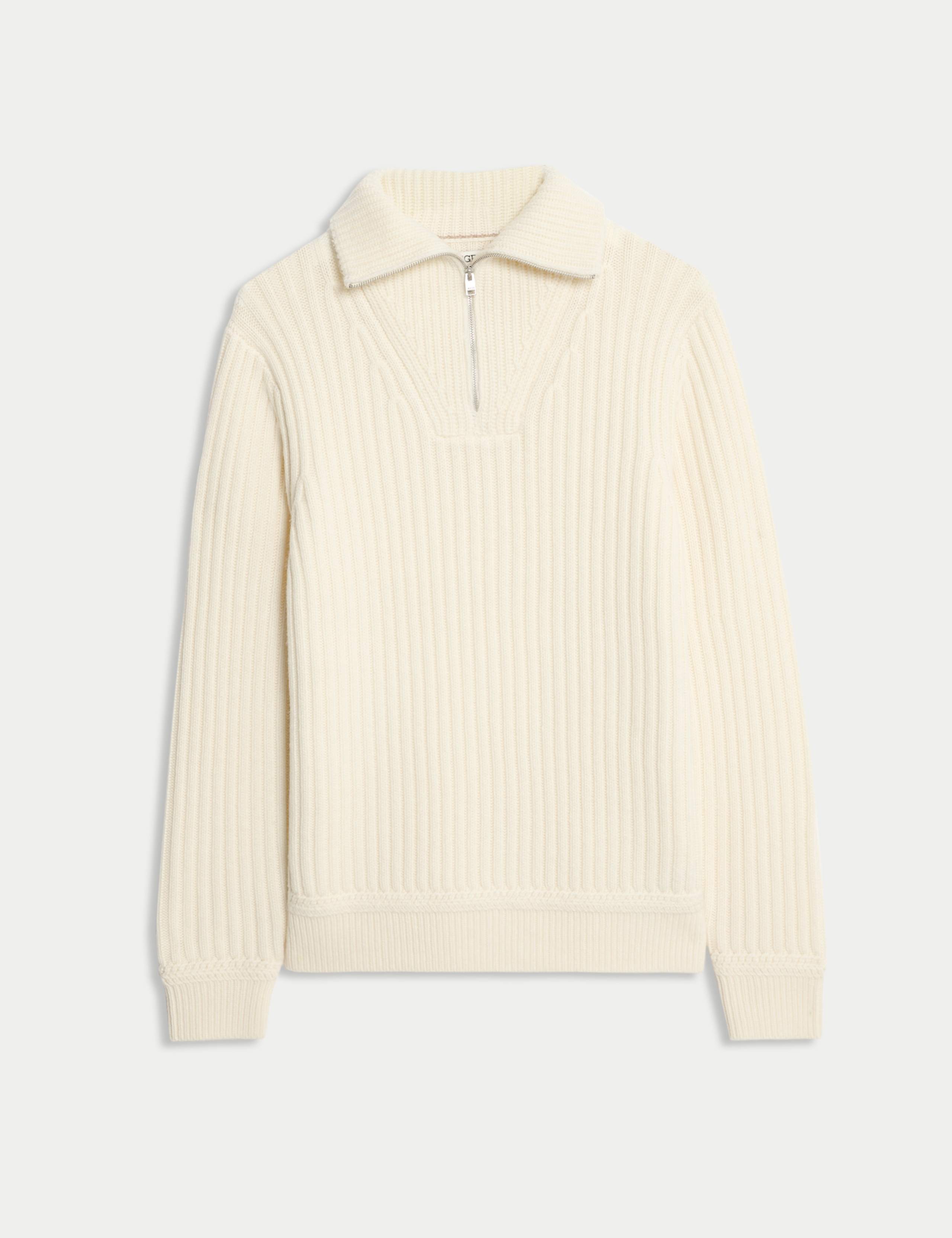 Pure Lambswool Half Zip Bib Jumper 2 of 8