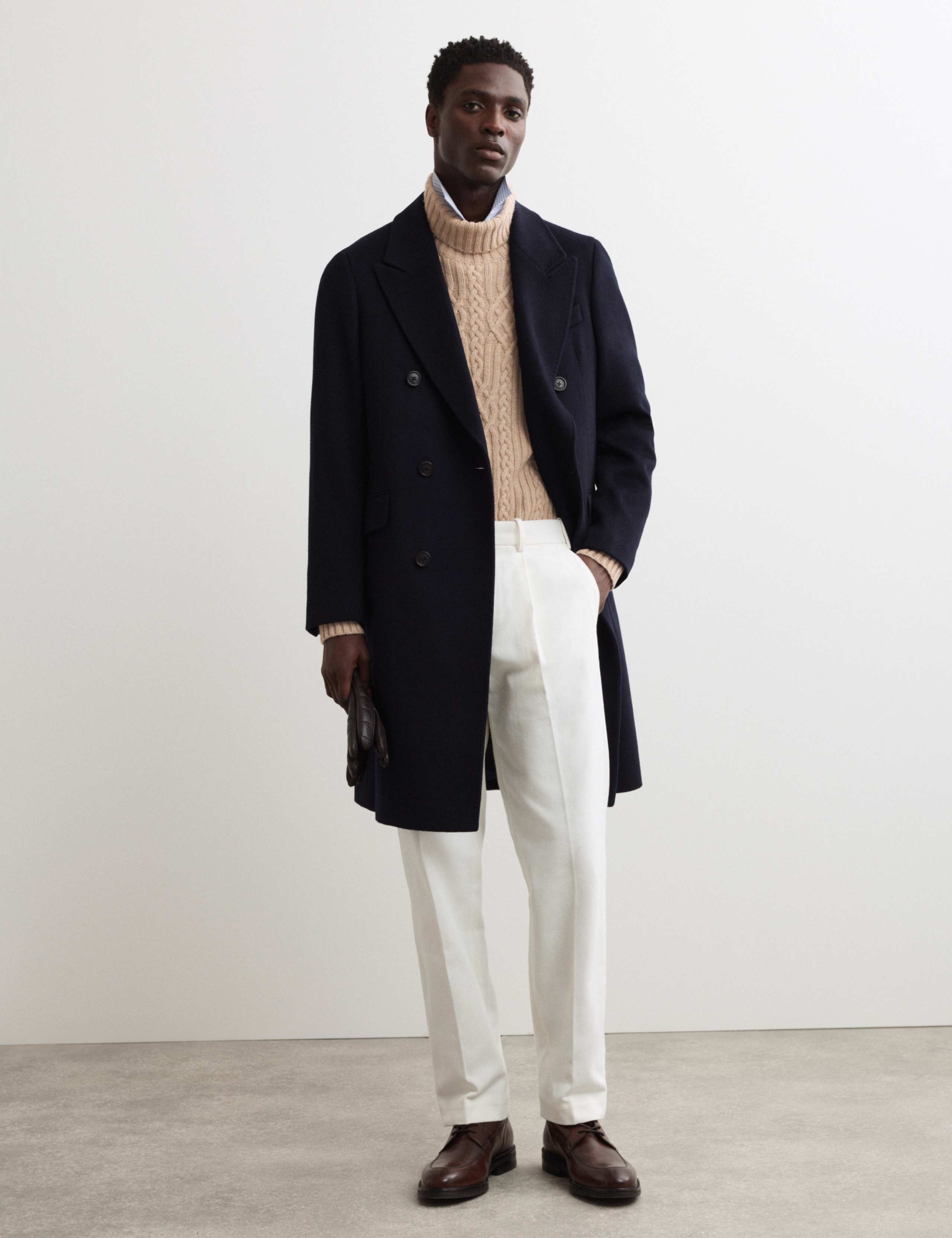 Pure Lambswool Cable Roll Neck Jumper 3 of 7