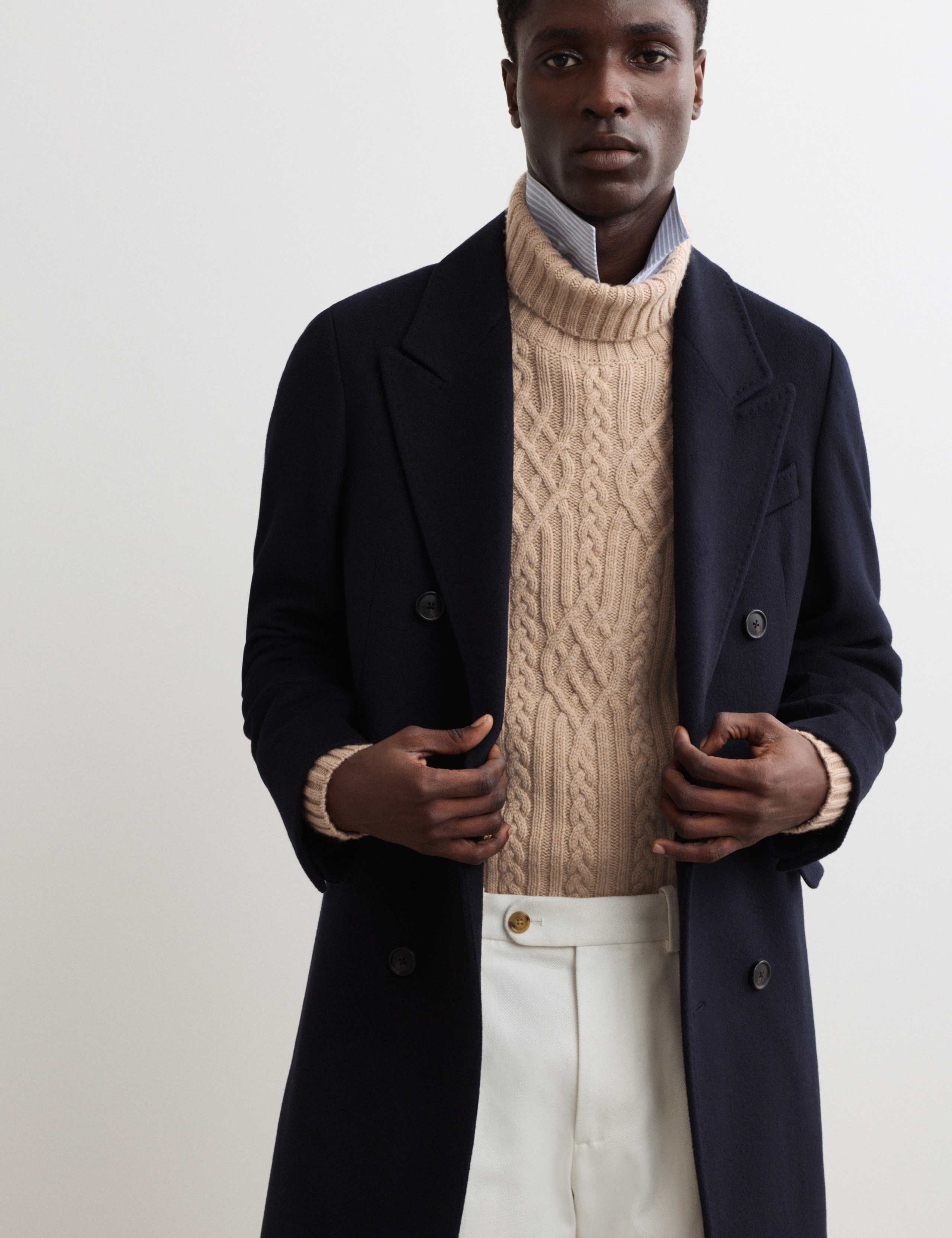 Pure Lambswool Cable Roll Neck Jumper 4 of 7